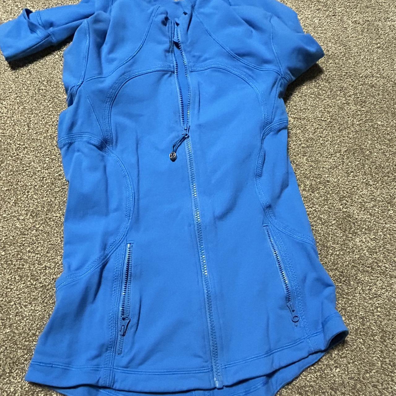lululemon jacket blue very cute size 4? don’t... Depop