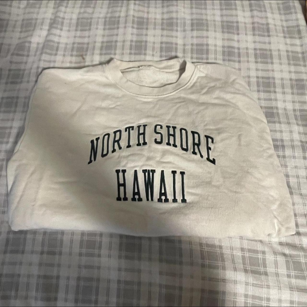 brandy melville north shore hawaii crewneck. white... Depop