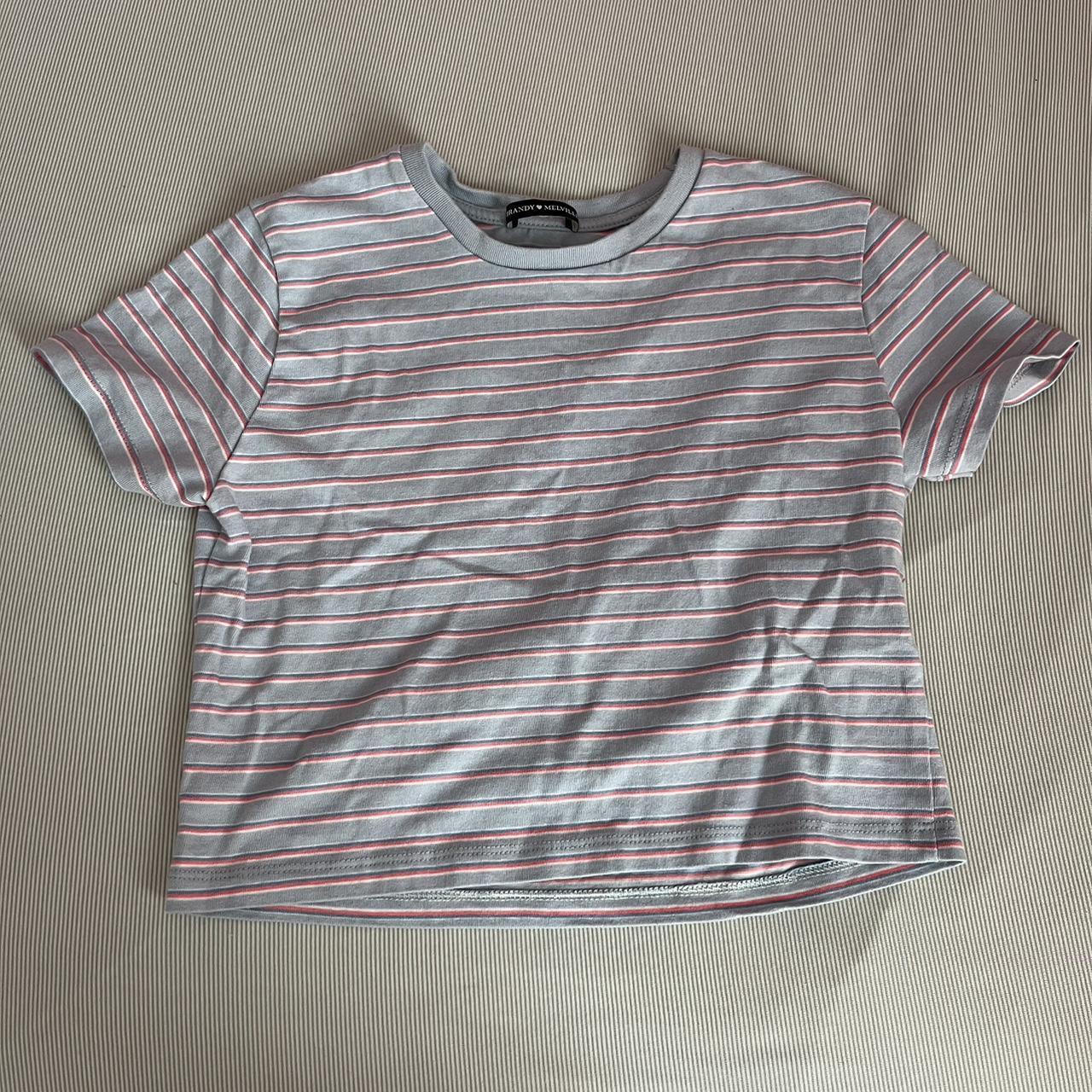 super cute brandy melville striped tee ! one size... - Depop