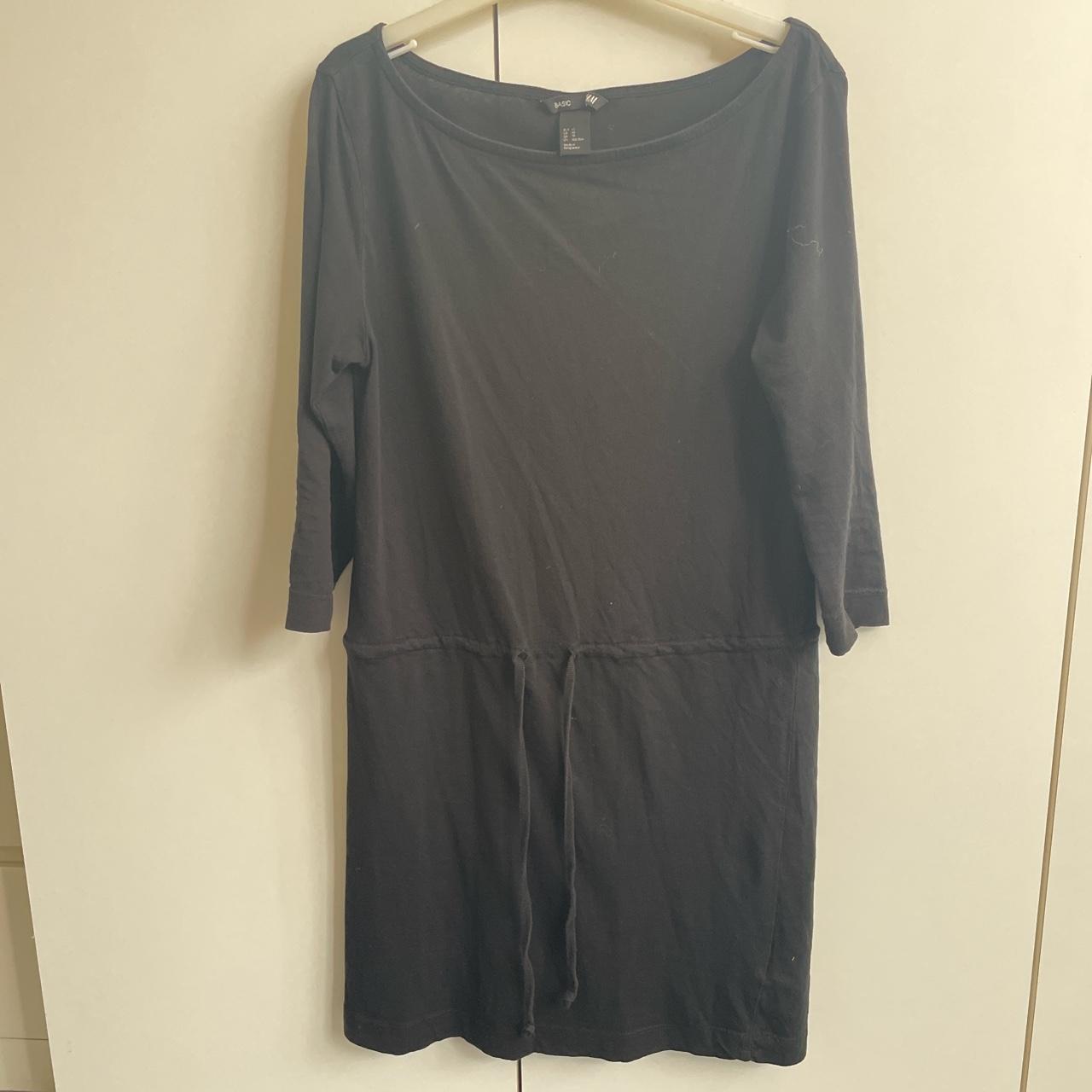 H&M black front tie casual dress So comfy and great... - Depop