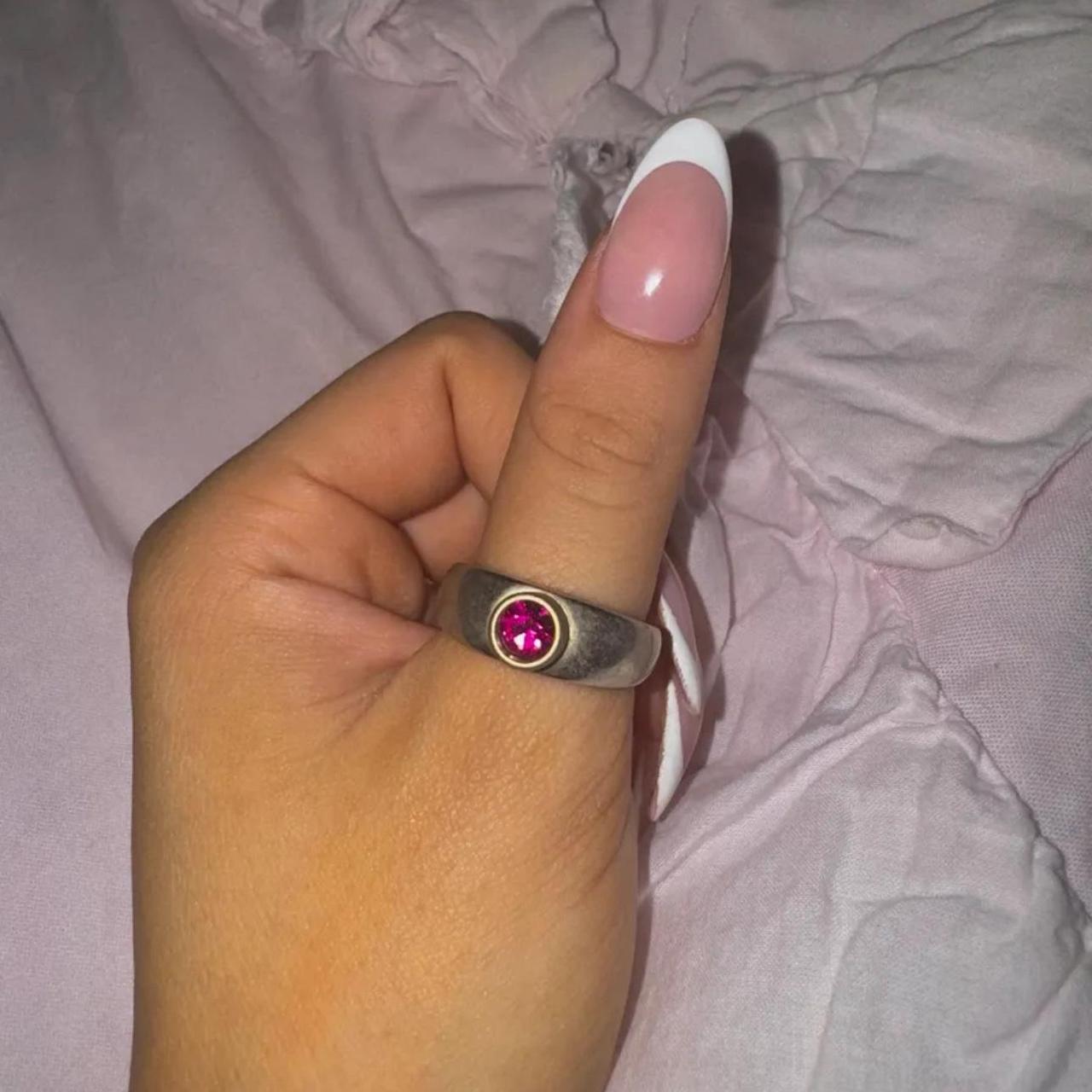 Women's Ring - Silver/Multi – interchangeable gem… - image 1