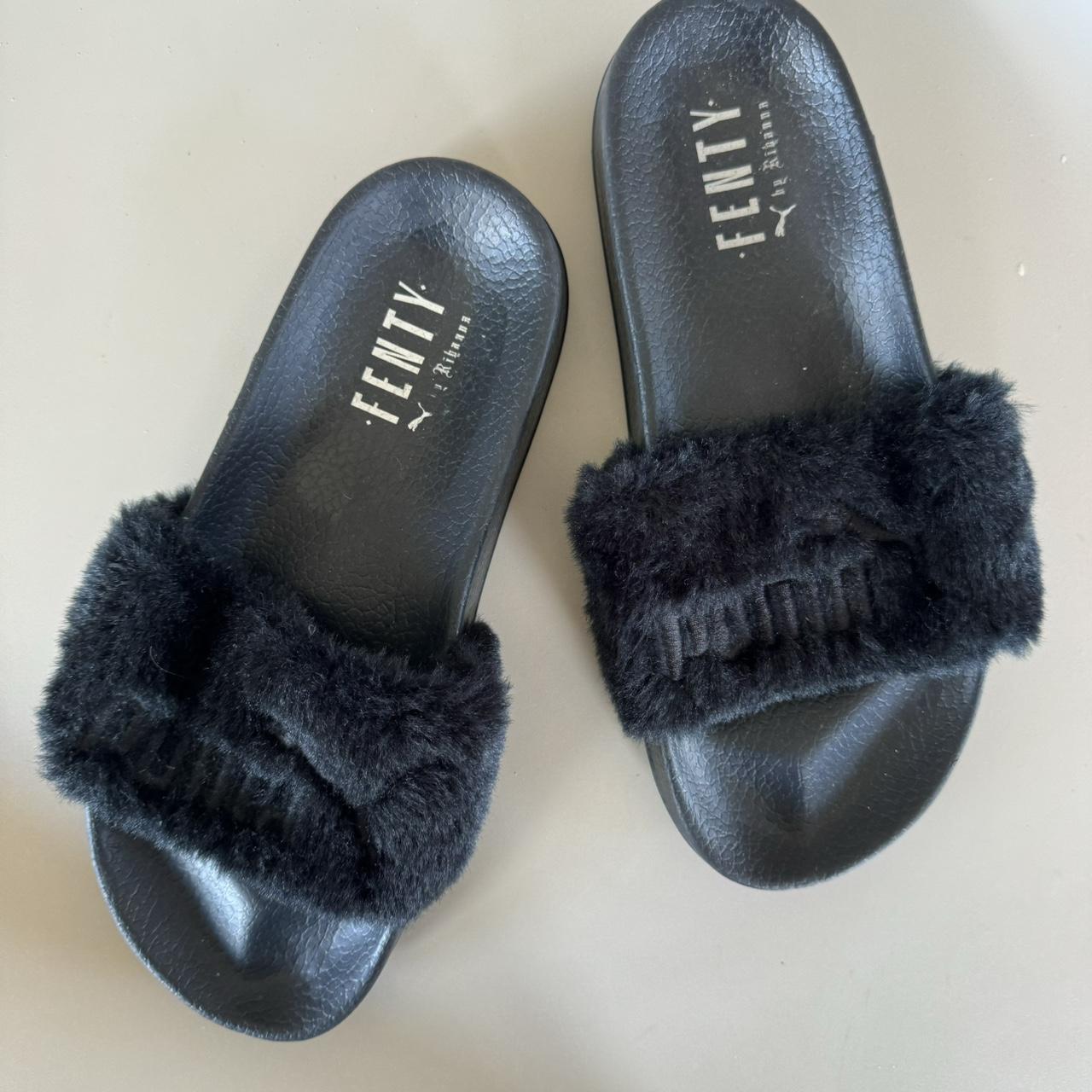 Puma fenty outlet fur slides women's