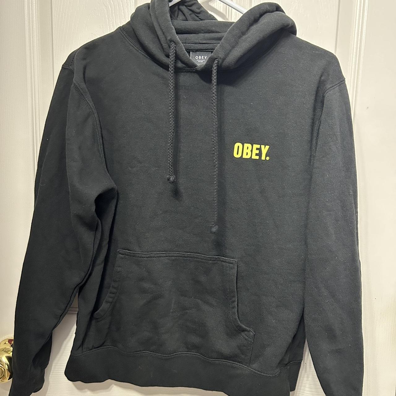 Obey end hate black hoodie sale