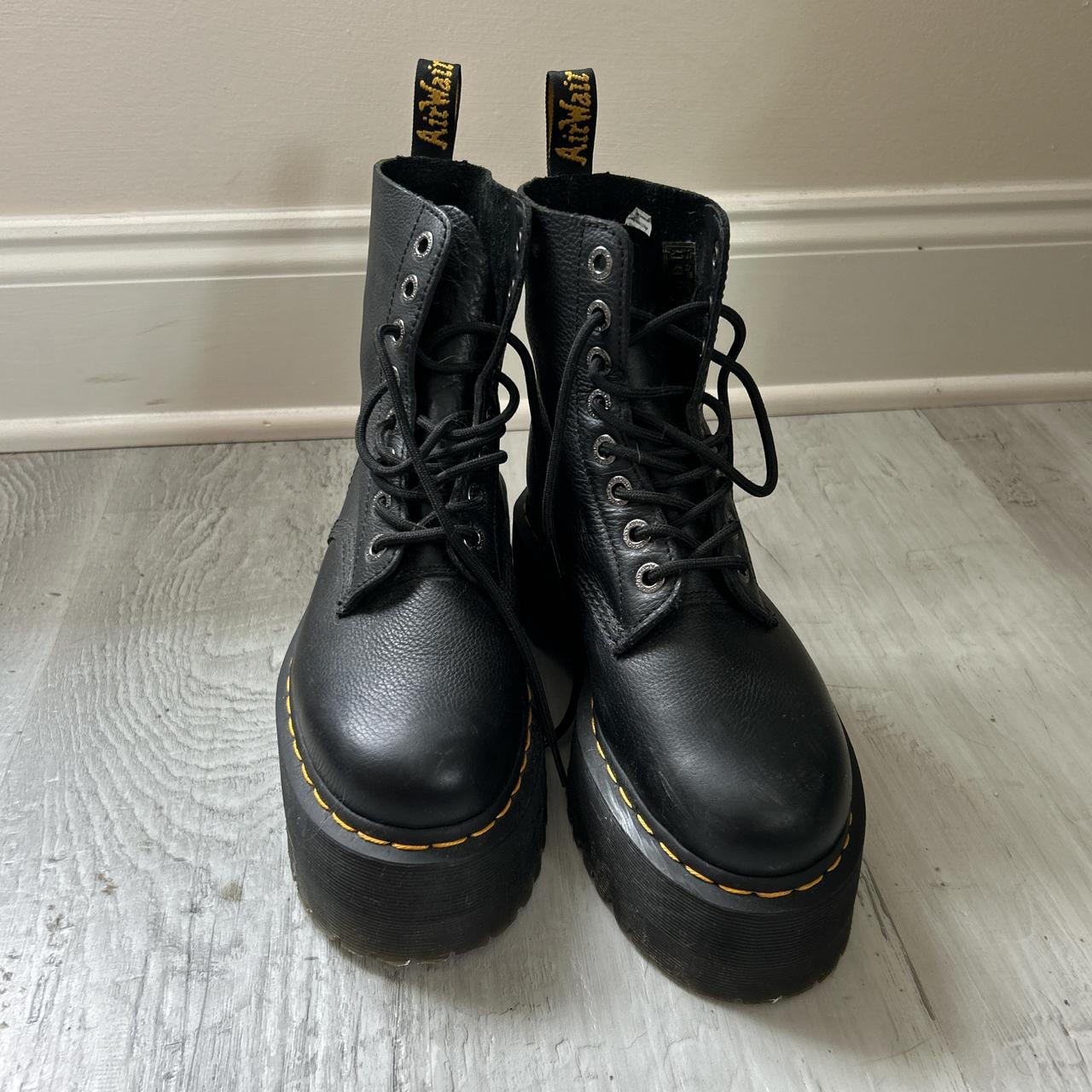 Size 8 women’s dr. marten platform boots! Only worn... - Depop