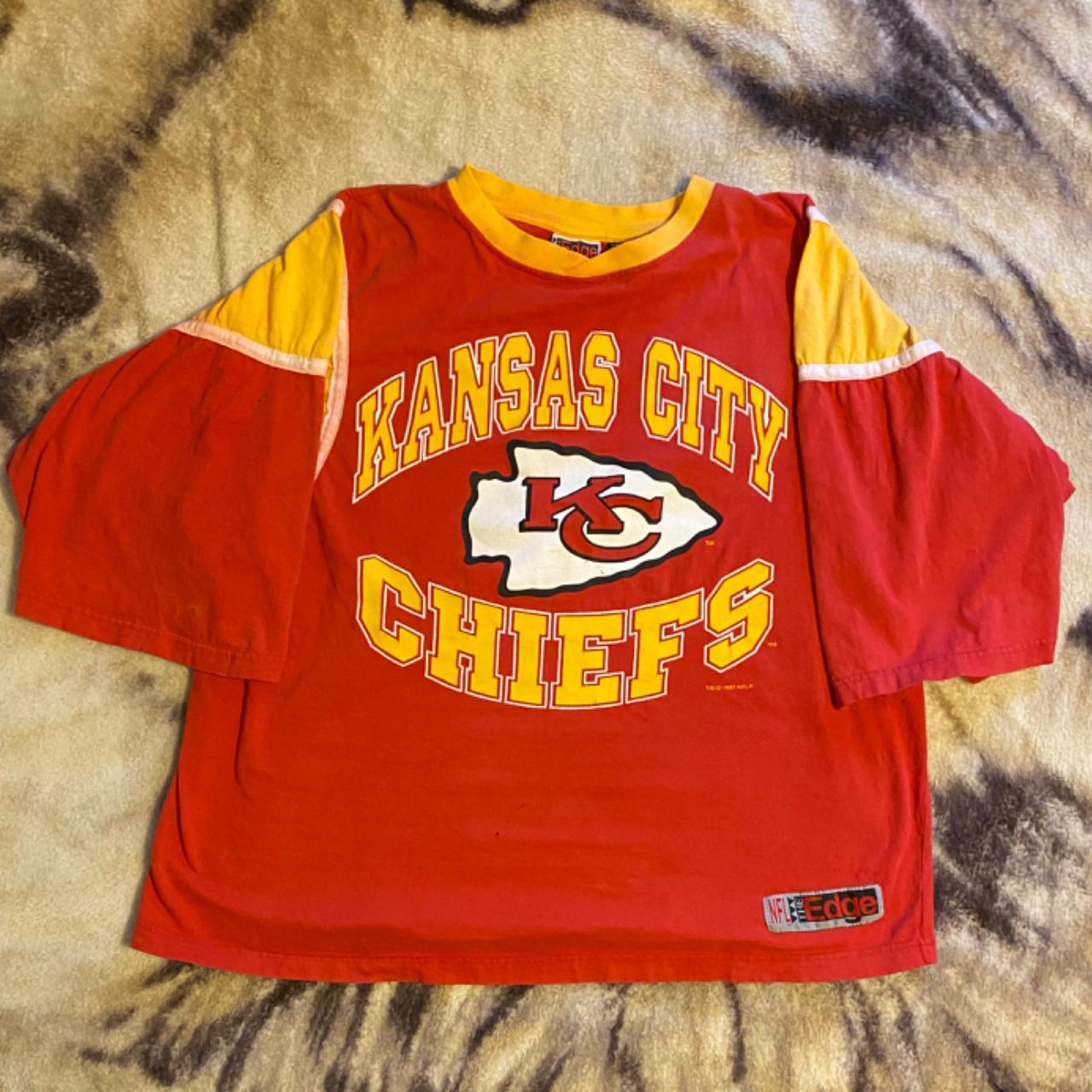 NFL The Edge Kansas City Chiefs Half Sleeved... - Depop