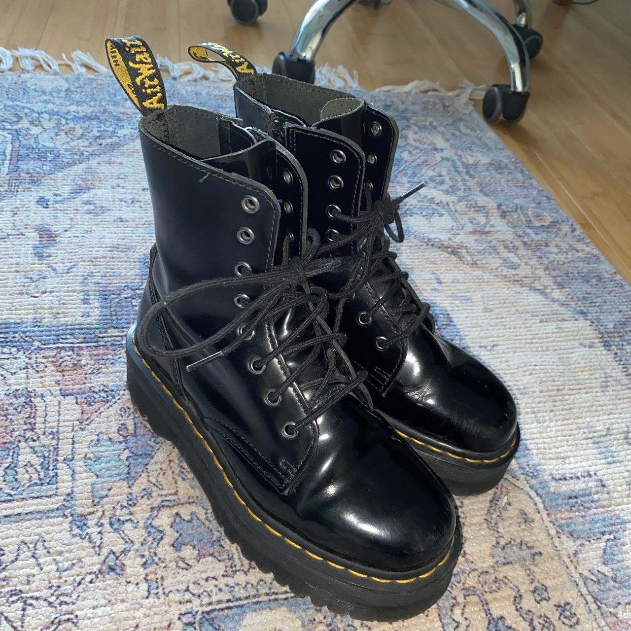 Platform doc marten boots. These shoes are in good... - Depop