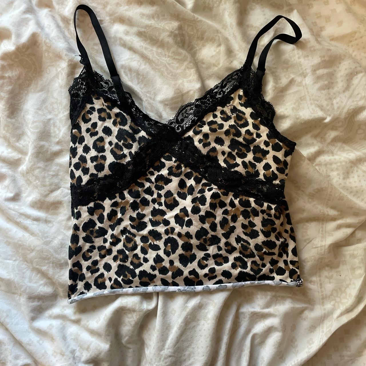 Y2k subdued leopard print cami top #subdued #y2k... - Depop