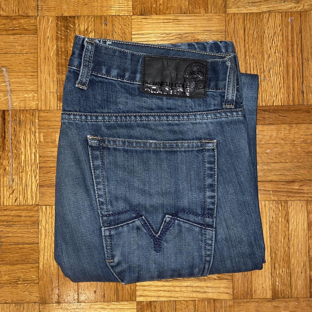 Kenneth Cole Men's Blue and Navy Jeans | Depop