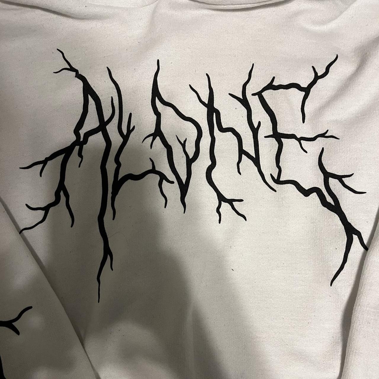 No Authority Apparel ALONE white Hoodie. MEDIUM Depop