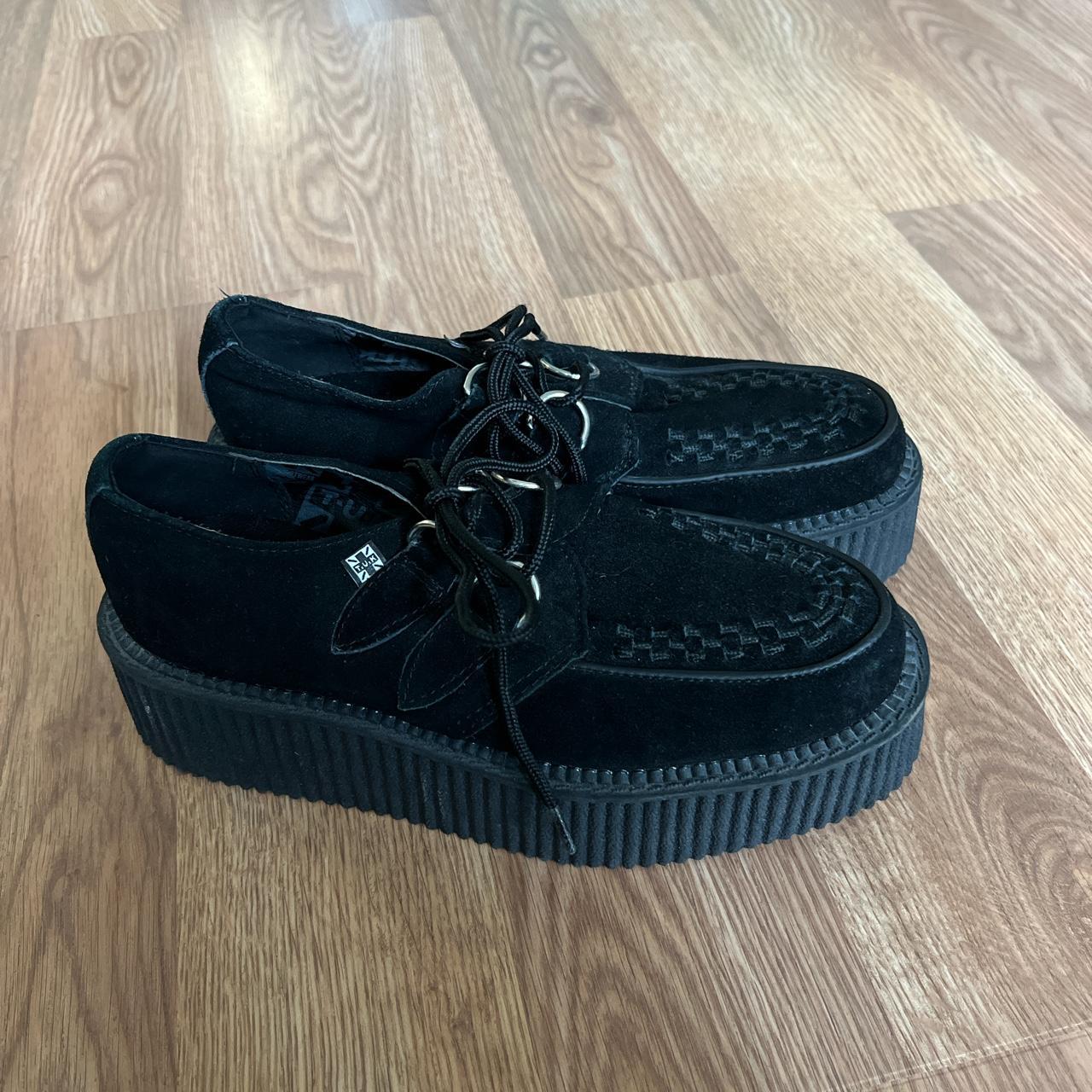 TUK black suede leather viva mondo creepers sz 7... Depop