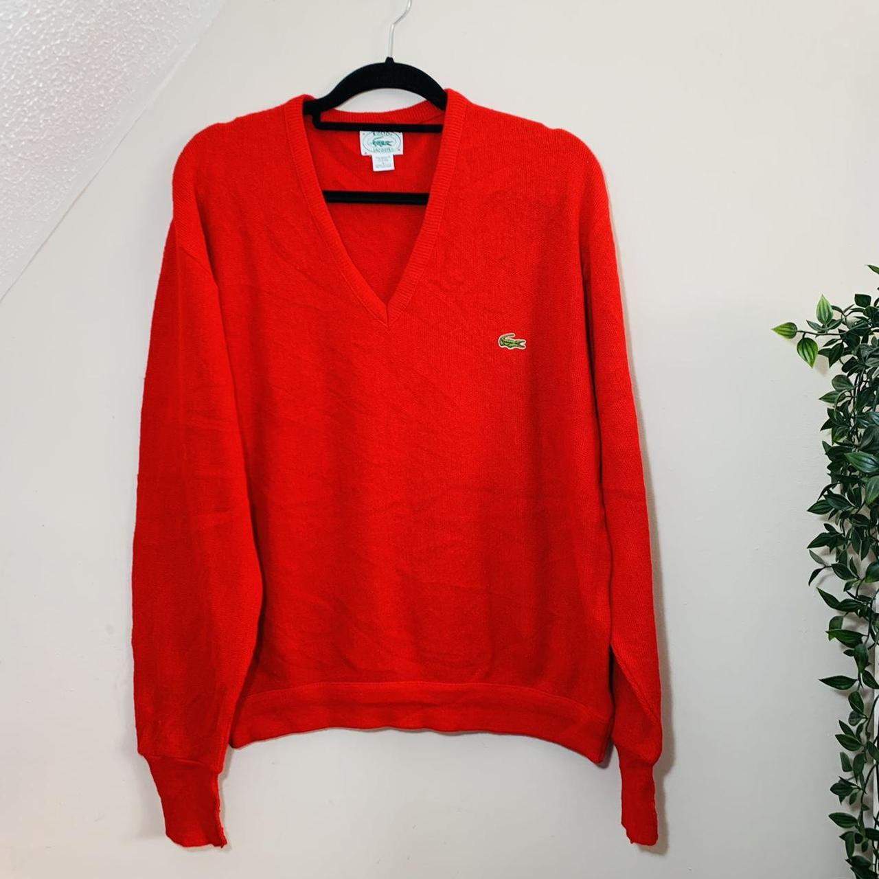 Lacoste Men's Red Jumper | Depop