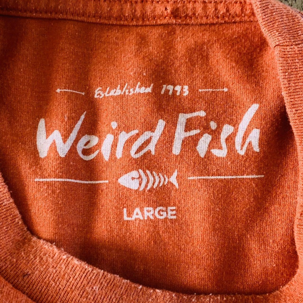 WEIRD FISH Orange Tee T Shirt - - Depop