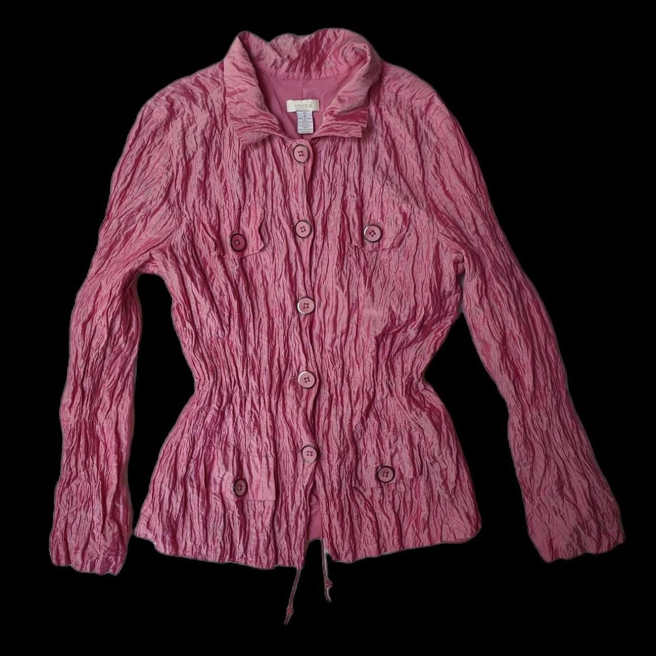 Vintage Y2k utility jacket with crinkle... Depop