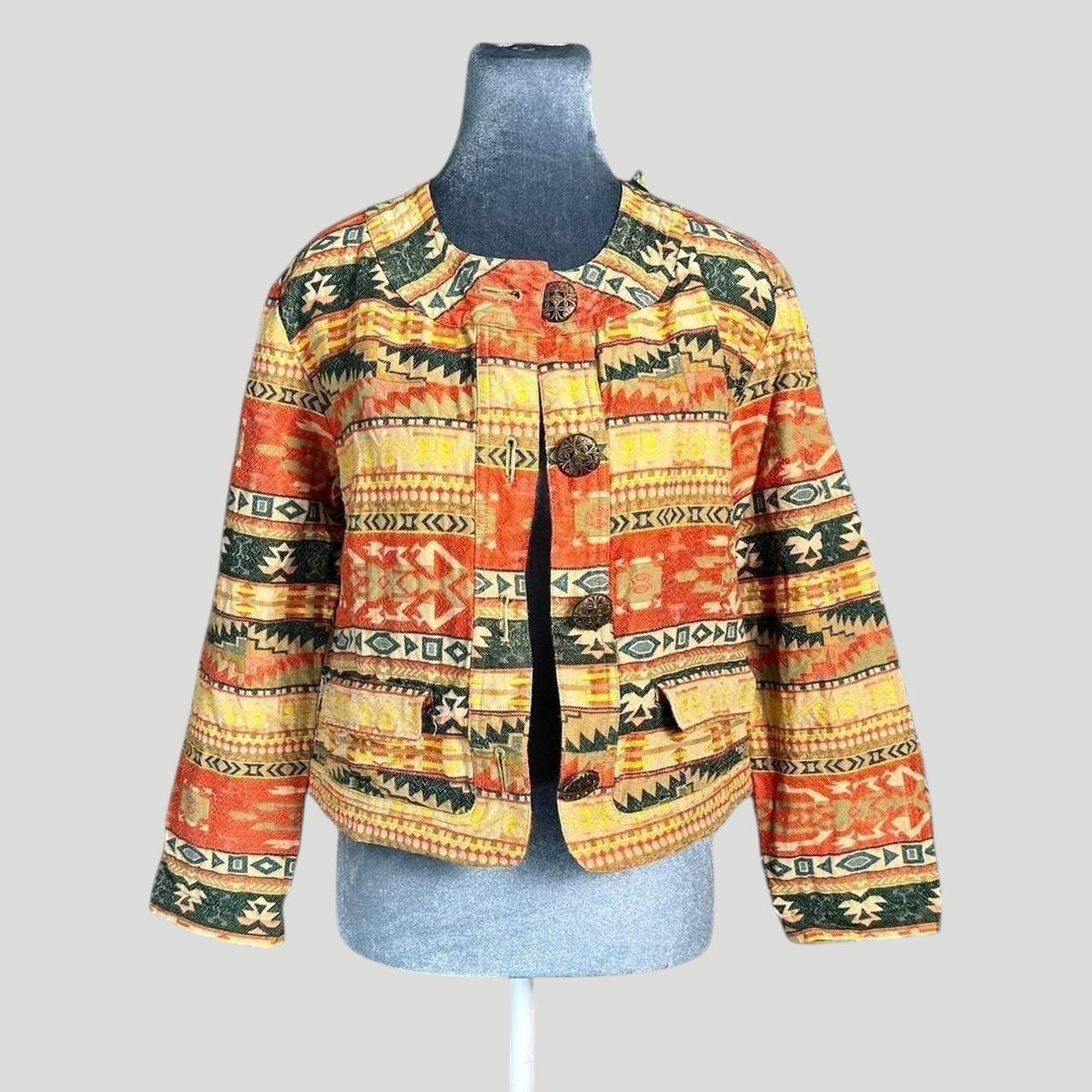 Chico's Women's Lightweight Jacket - Multi/Tan - … - image 1
