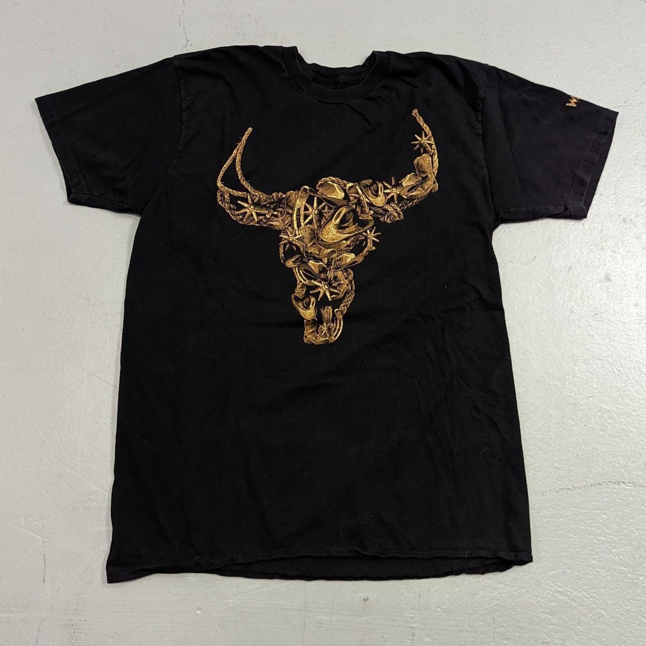 Wrangler Longhorn Western Black Shirt Texas Cowboy... - Depop