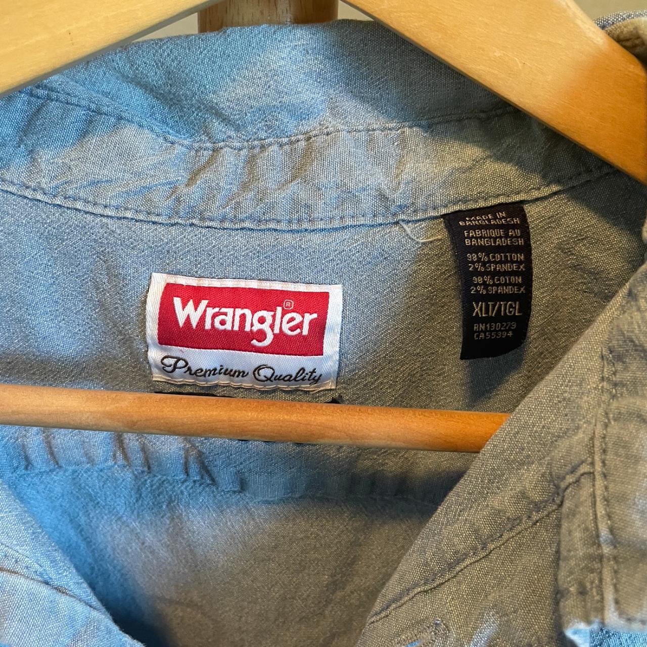 Wrangler Men's Blue Shirt | Depop