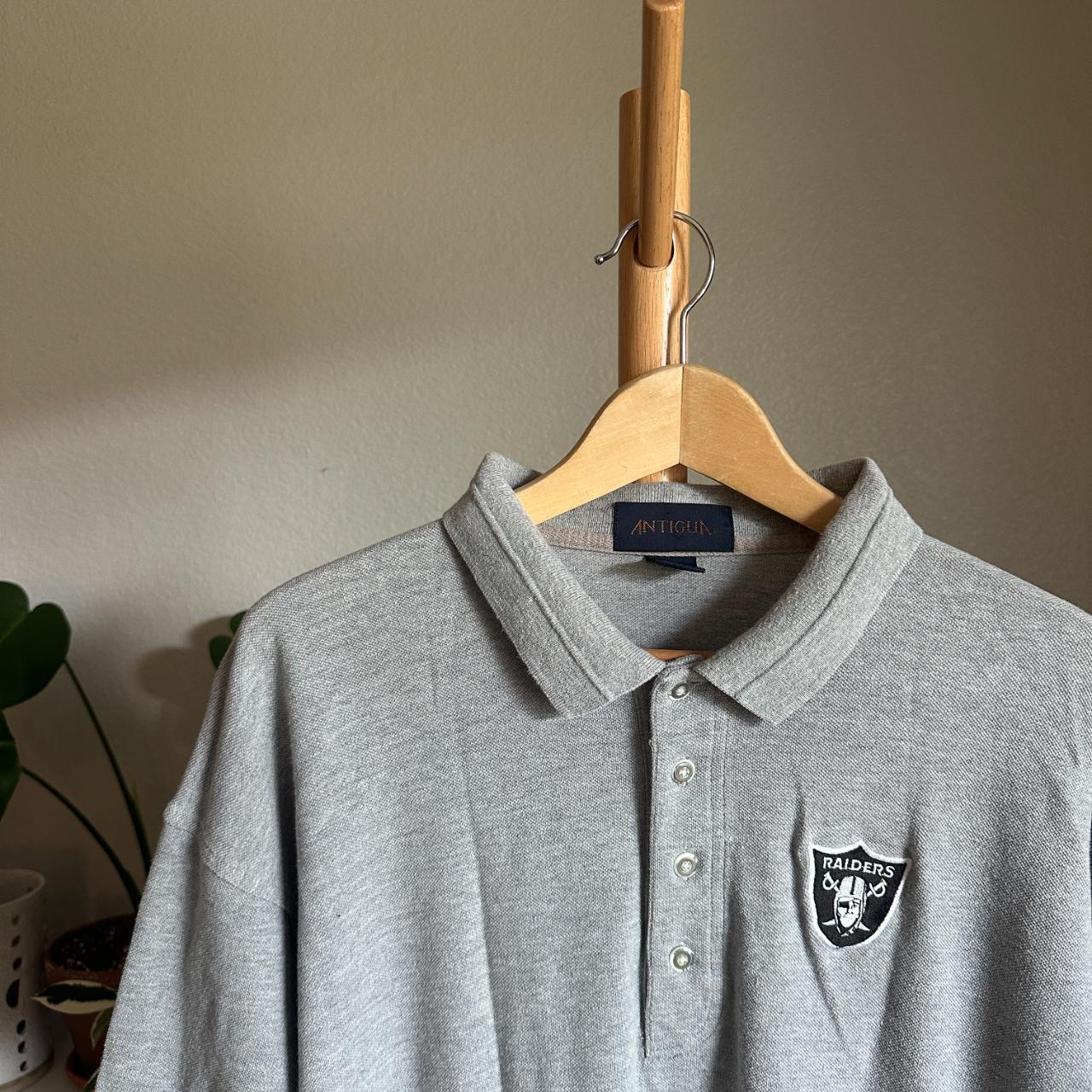 Vintage Men's Polo Shirt - Grey - XL