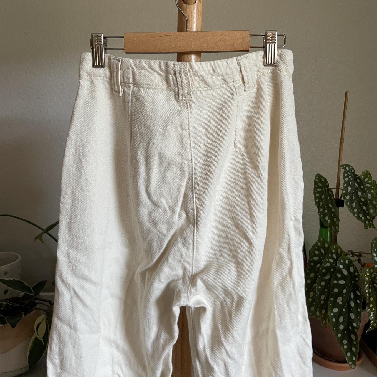Free People Women's White and Cream Trousers (4)