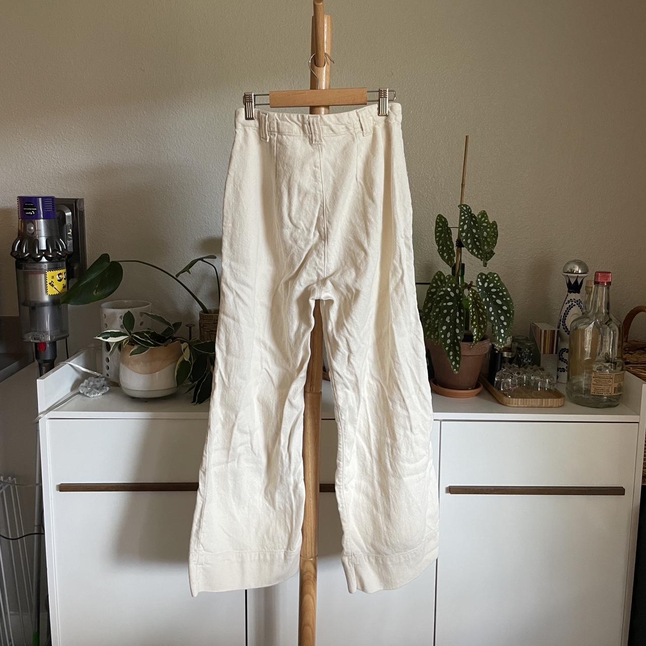 Free People Women's White and Cream Trousers (5)