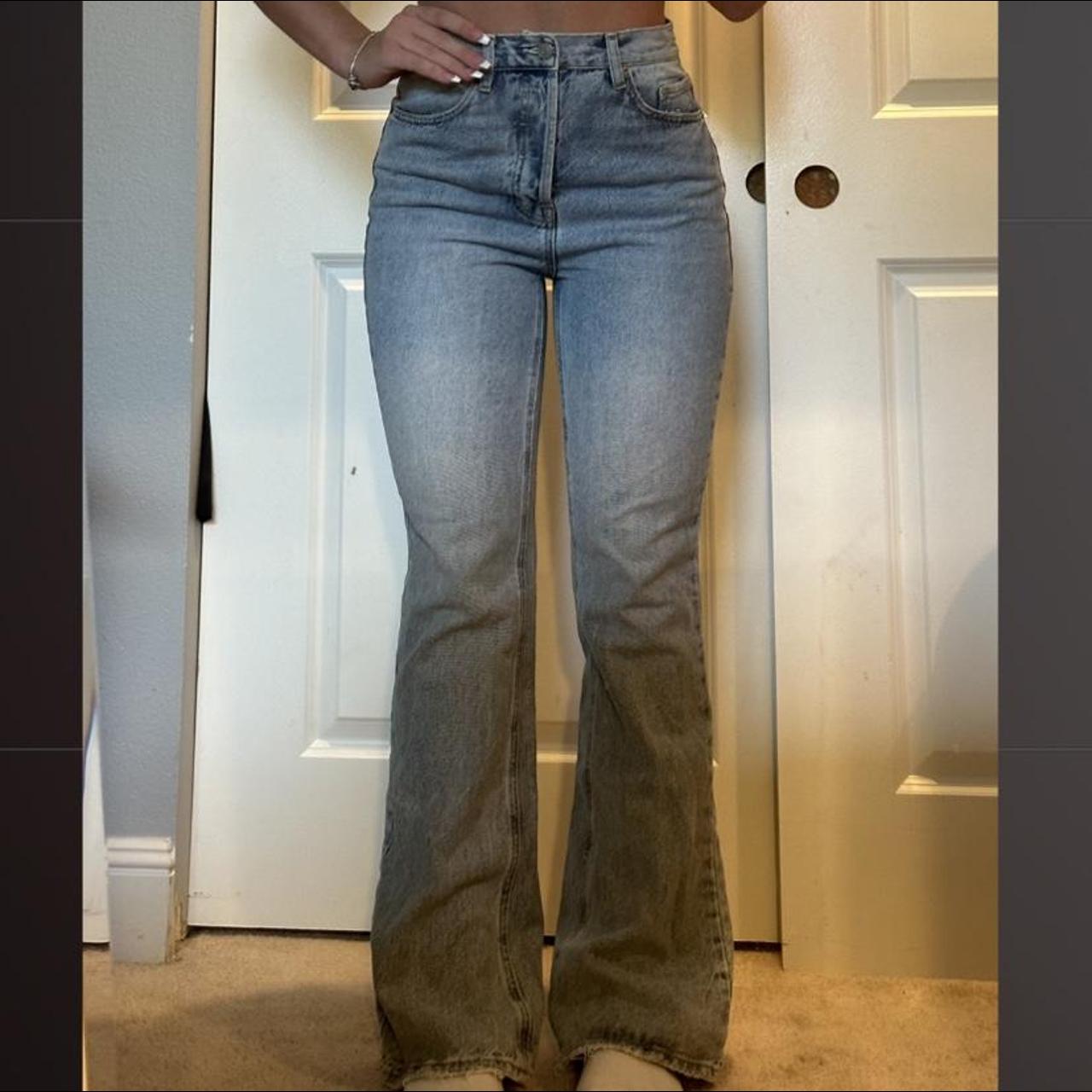 PacSun high-rise flare jeans! Only worn once!... - Depop