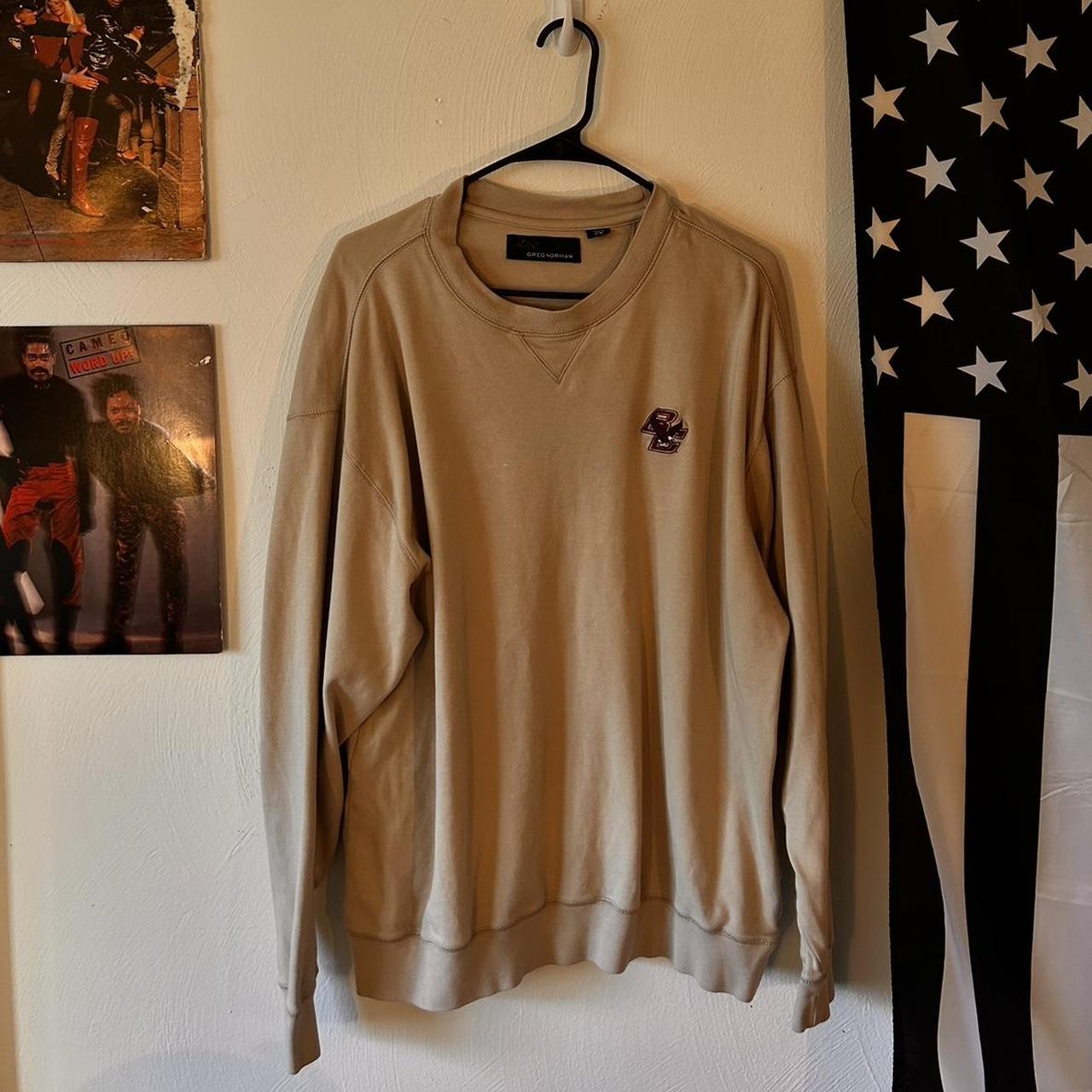 Tan champion crewneck discount sweatshirt