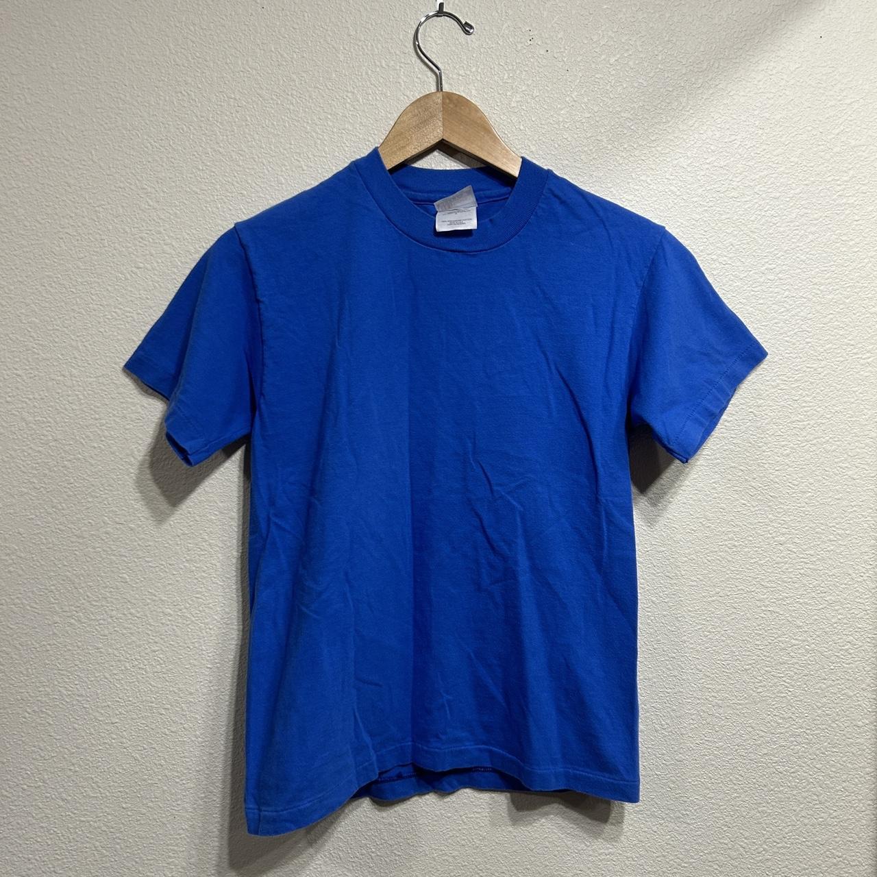 Hanes Men's Blue T-shirt | Depop