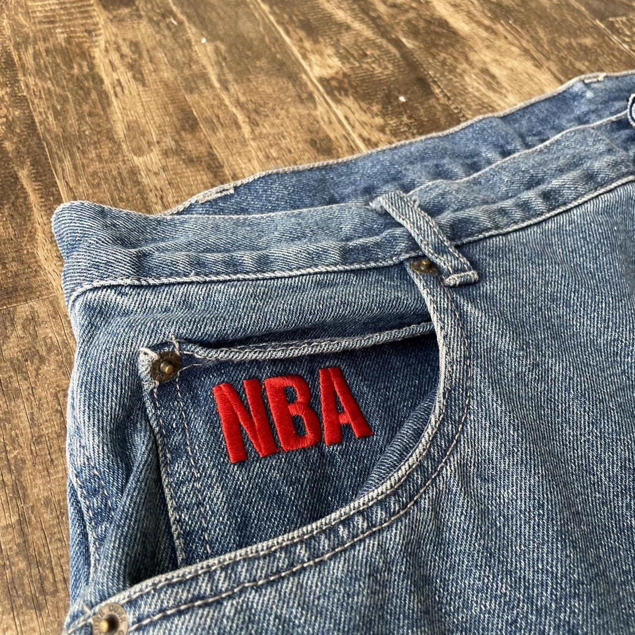 NBA patchwork denim jeans Size 40w Depop