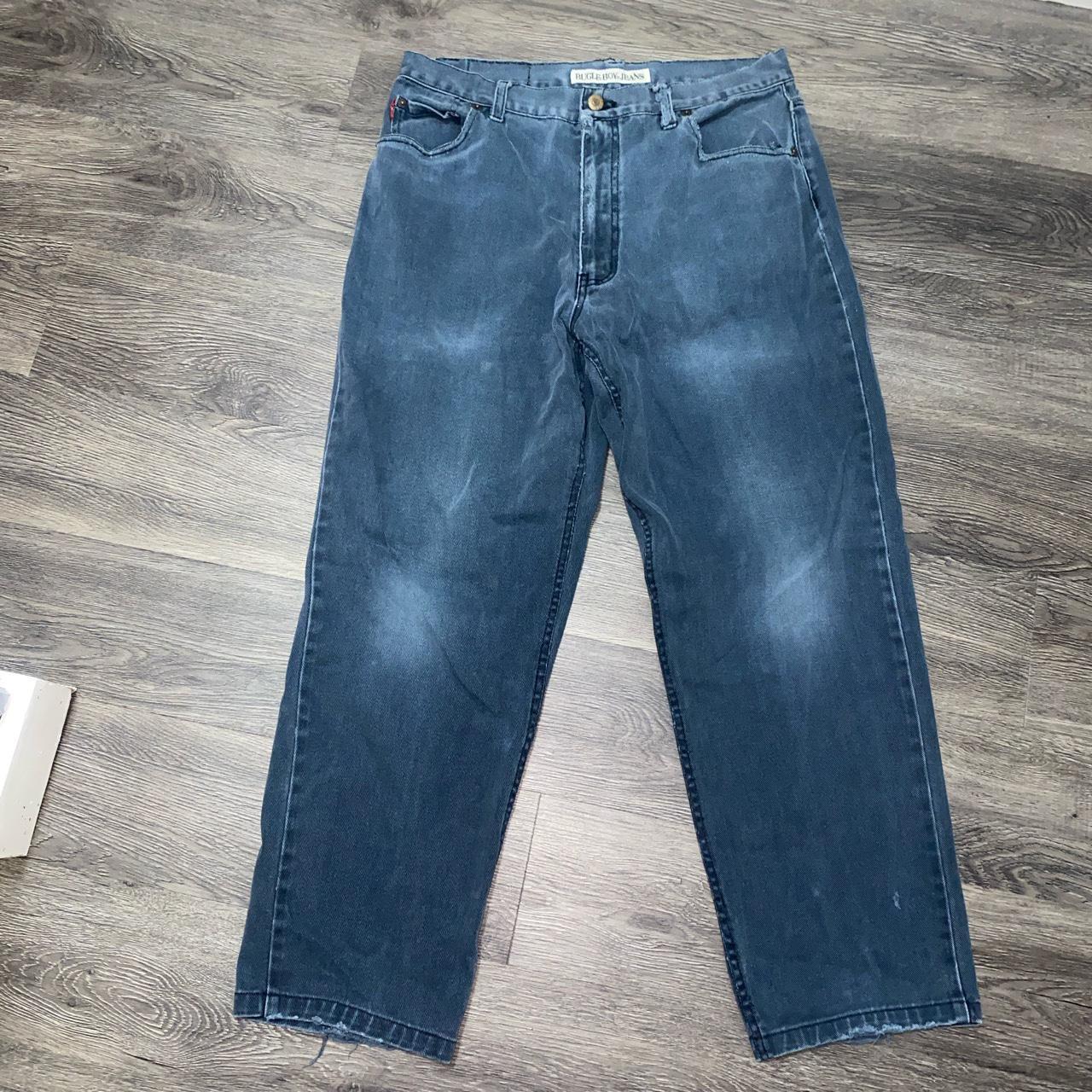 Vintage 90s Bugle Boy Sun Faded Denim Jeans... Depop