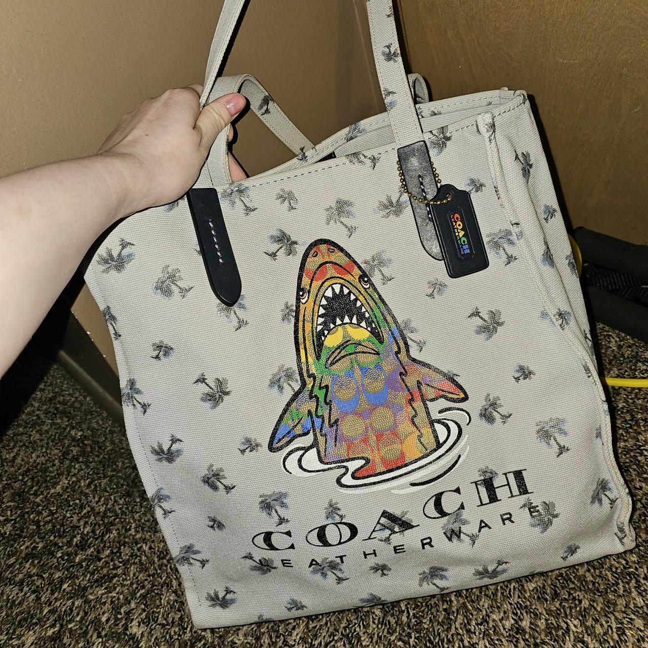 Coach on sale shark tote