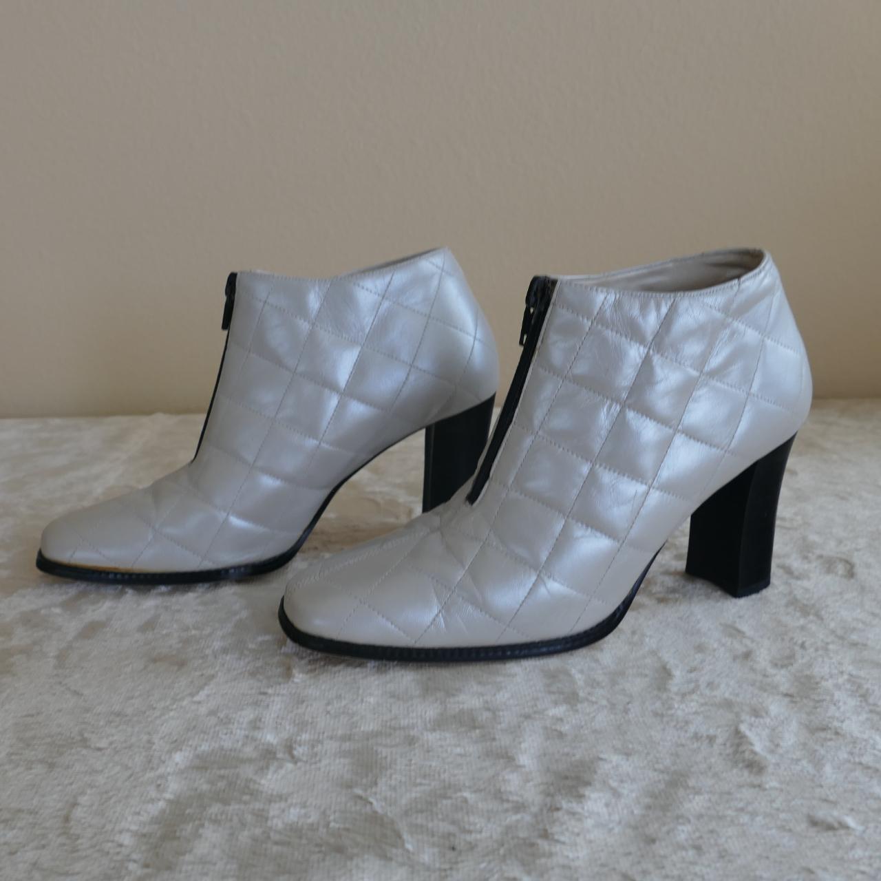 Silver hot sale booties heels