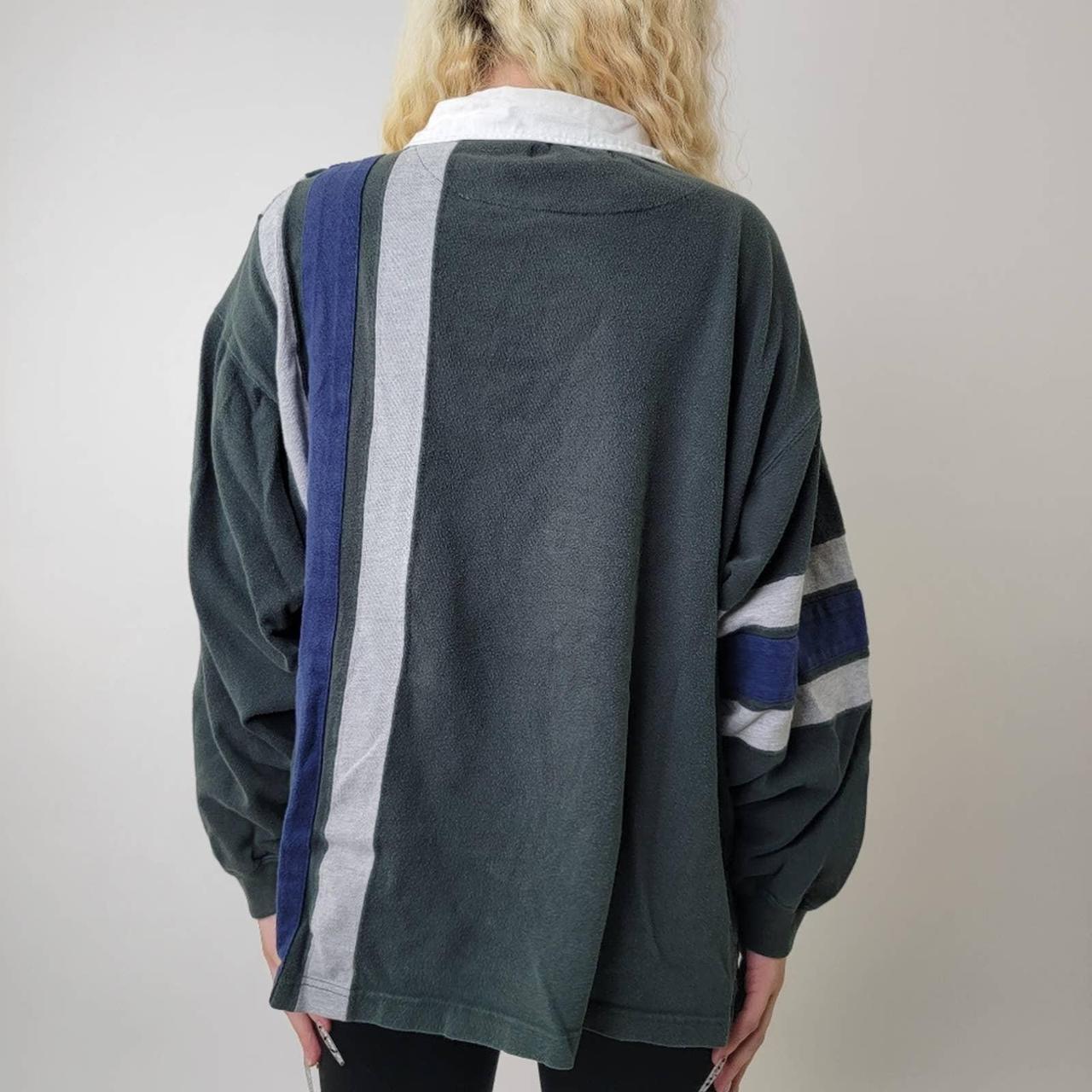 Vintage 90s Muted Forest Green Rugby Pullover... Depop