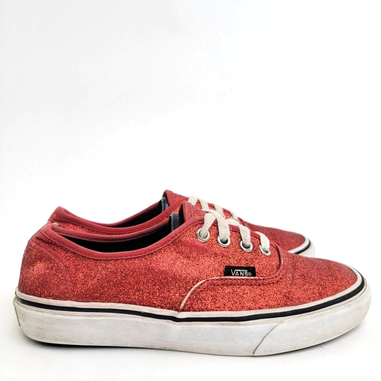 red sparkle vans