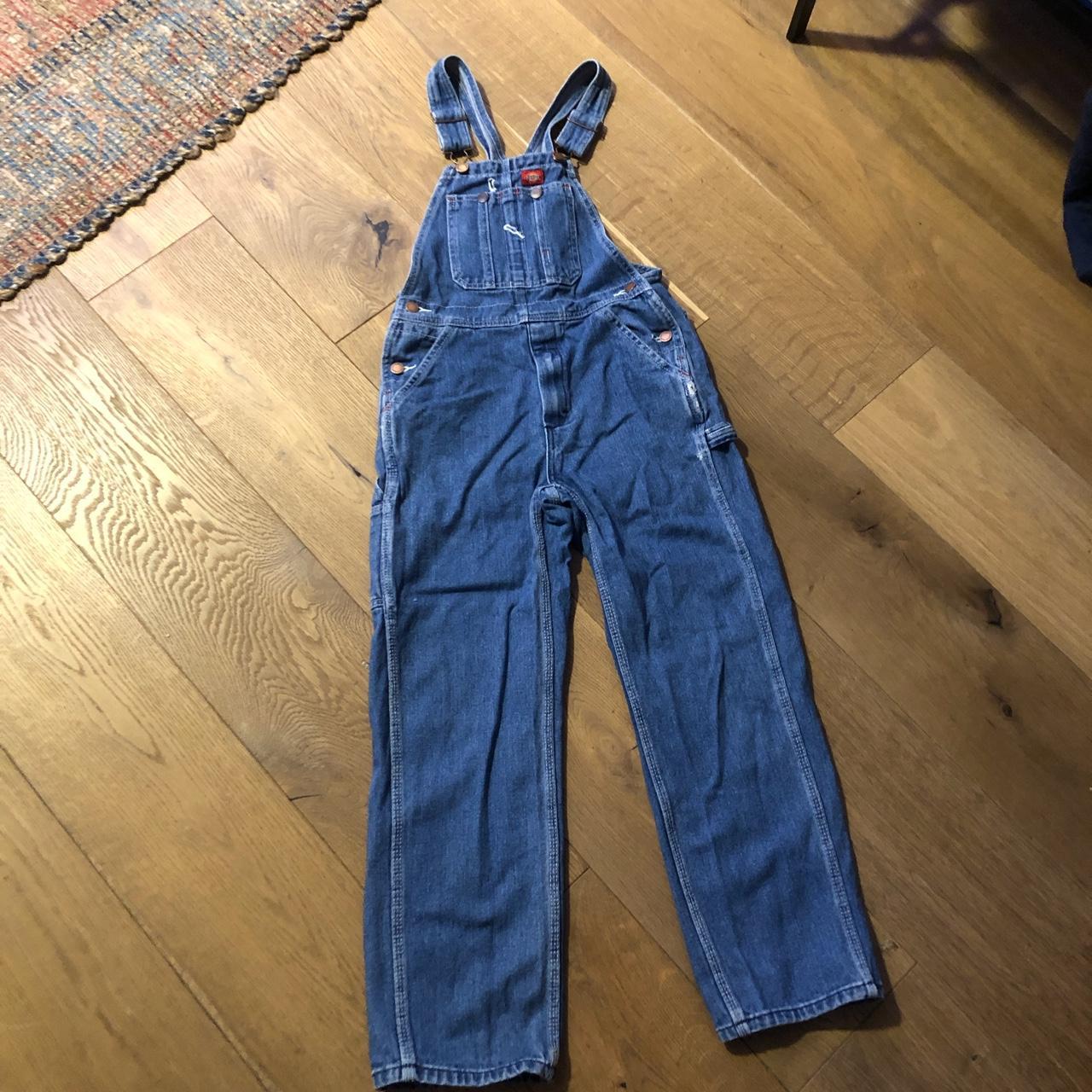 Dickies denim overalls youth size medium Depop