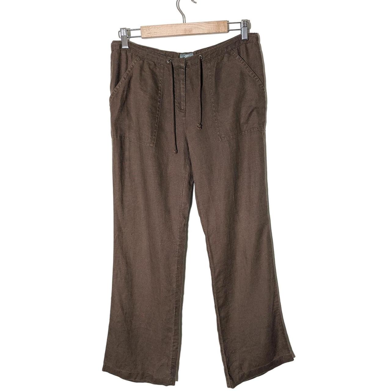 J. Jill Linen Pants - Chocolate brown color - 100%... - Depop