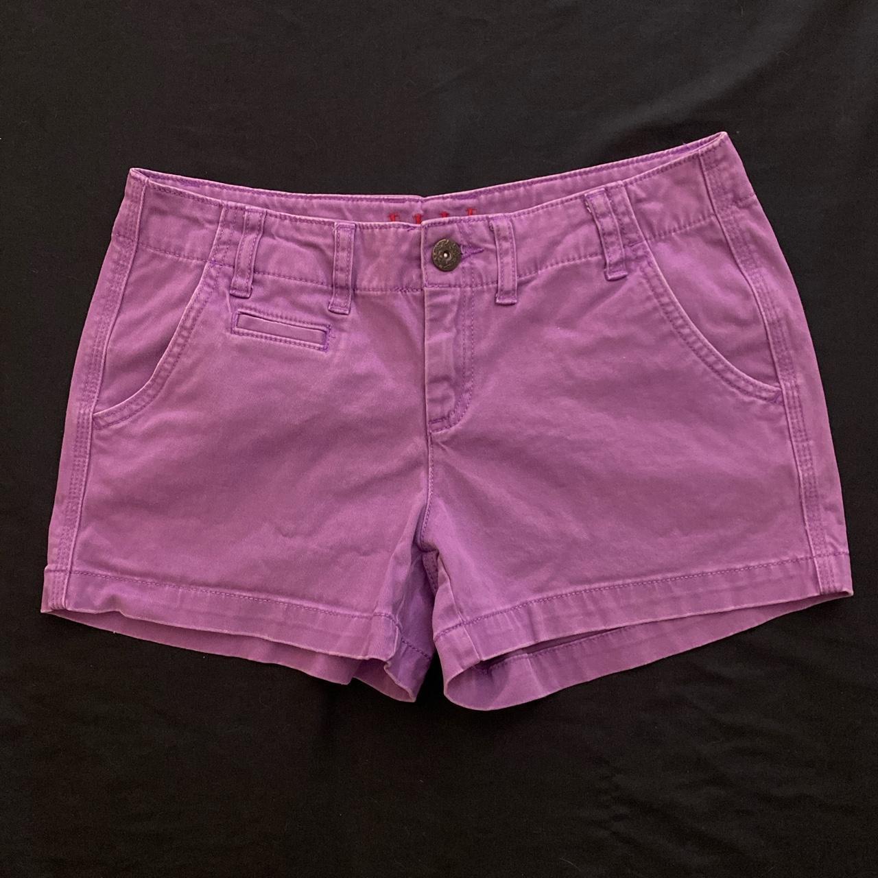 Perfectly purple “ELLE” shorts!!! Measurements are... - Depop