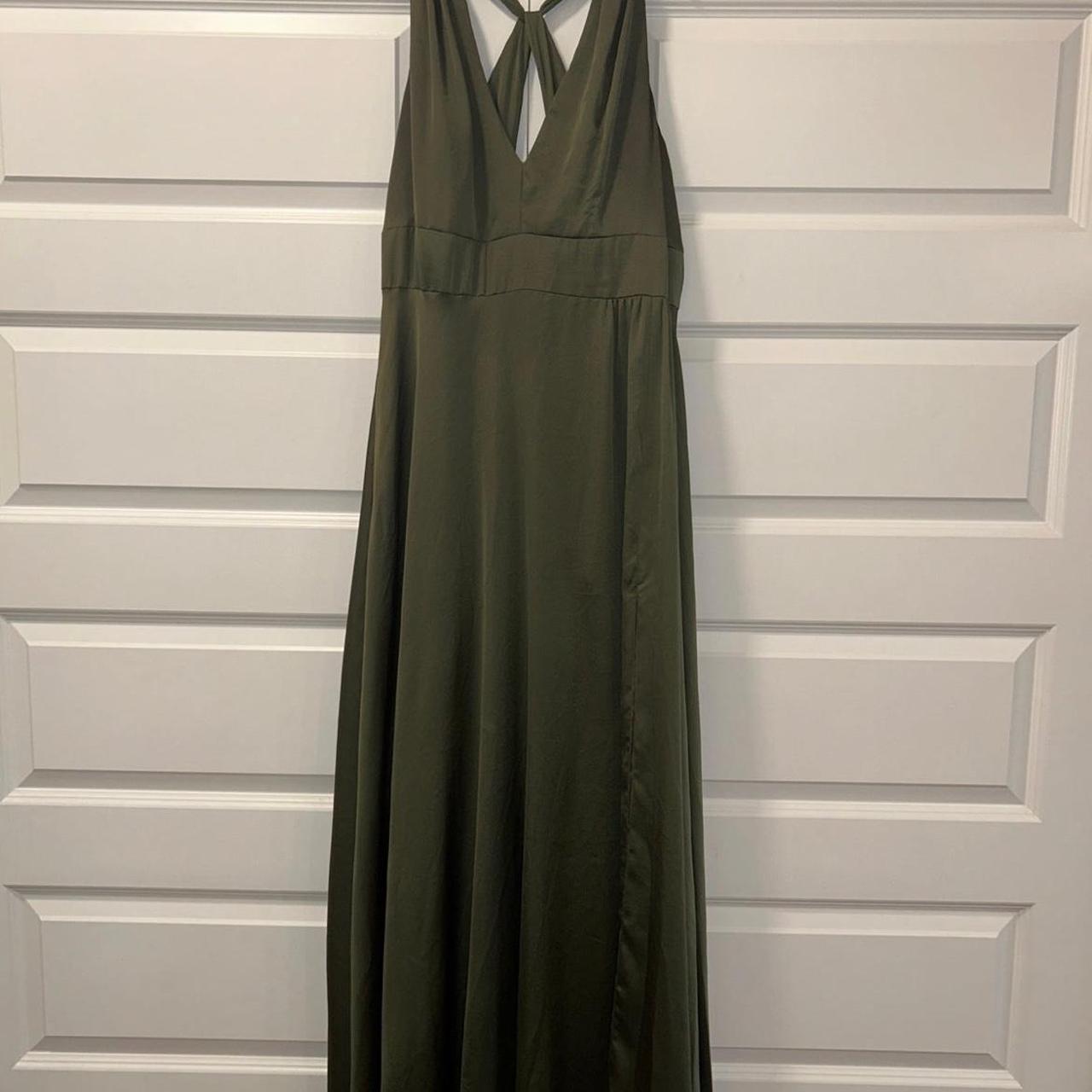 Moments Of Bliss Forest Green Backless Mermaid Maxi Dress