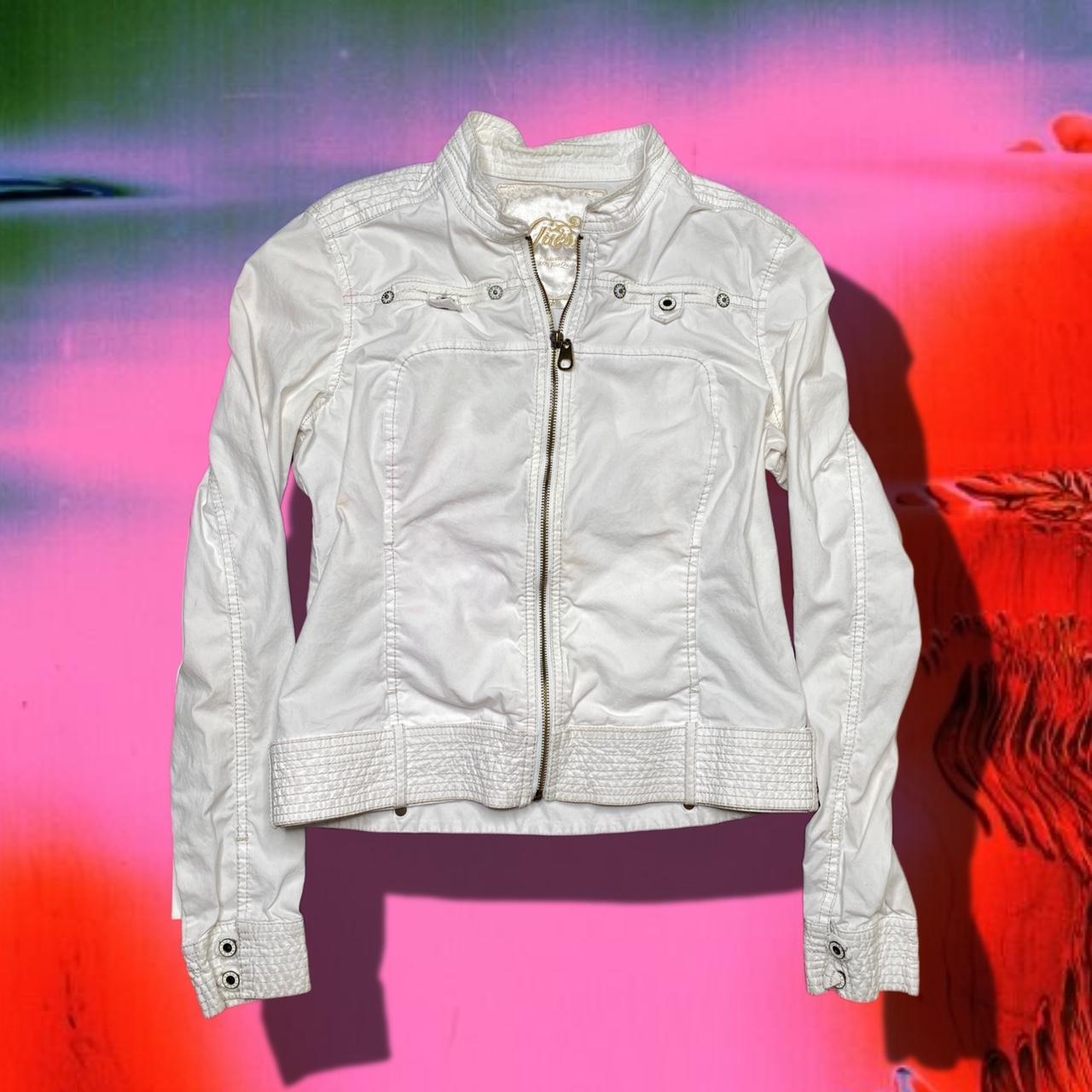 Vintage white Guess jacket early 2000s y2k No tears | Depop
