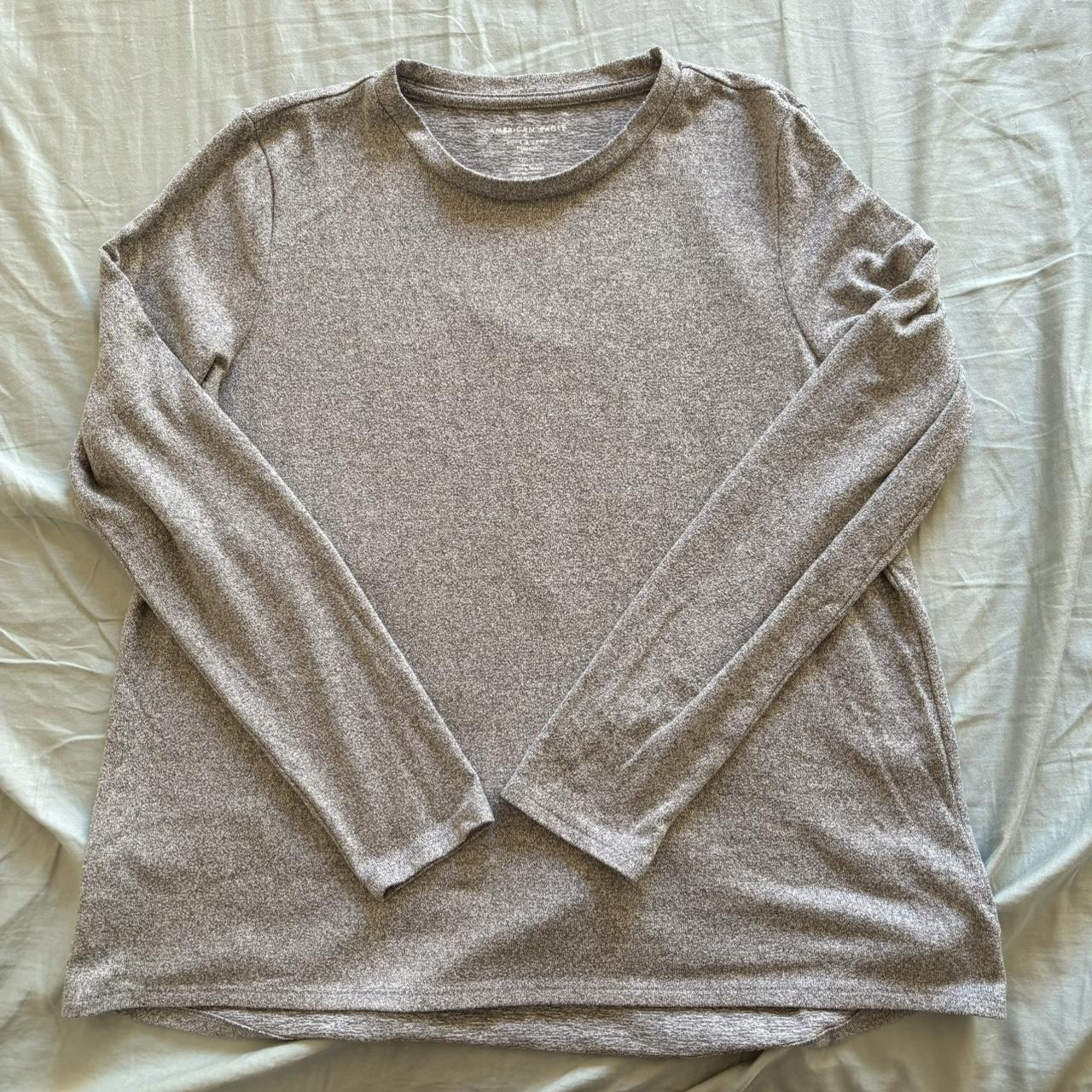 American Eagle soft and sexy grey sweater, size L.... - Depop
