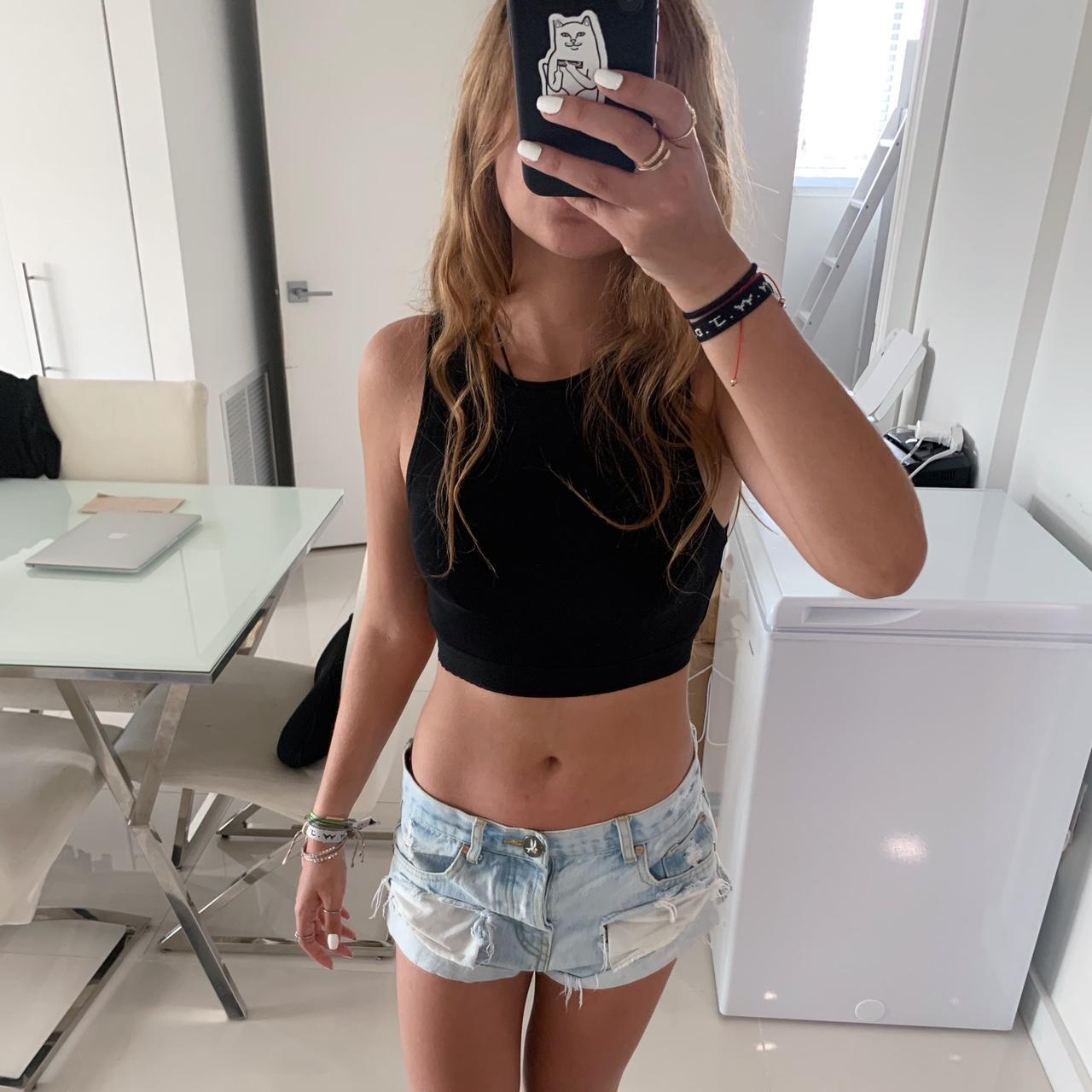 Zara Black Crop Top; Size Small