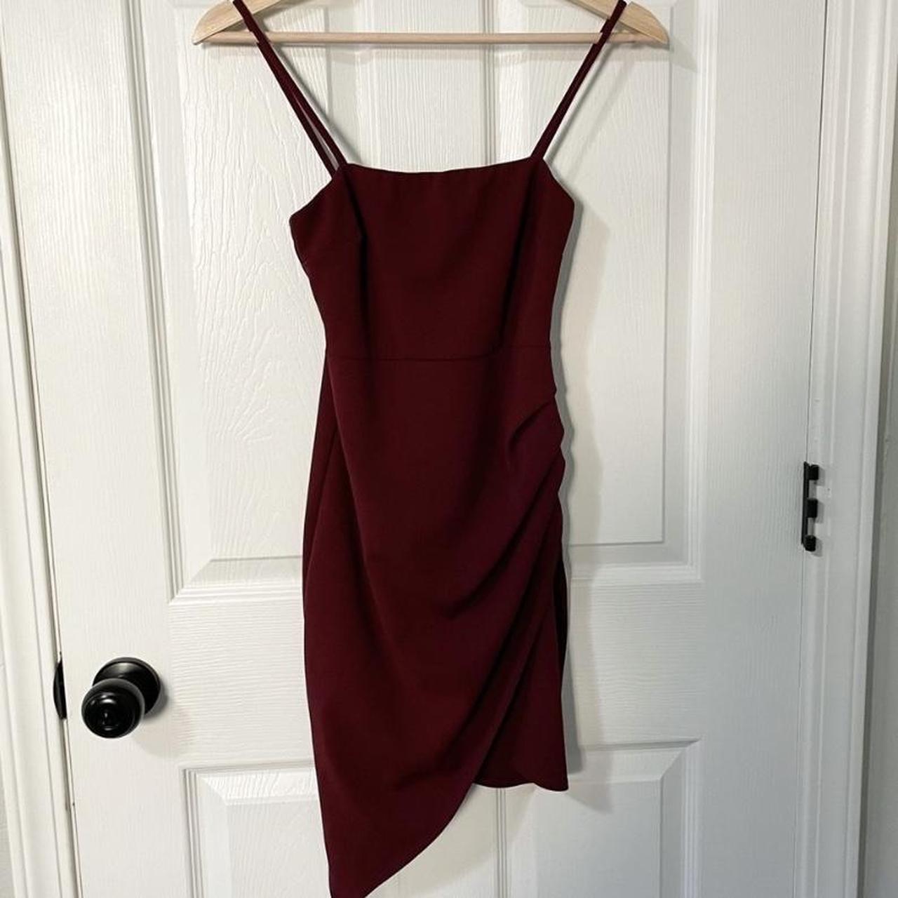 Women's Burgundy Dress | Depop