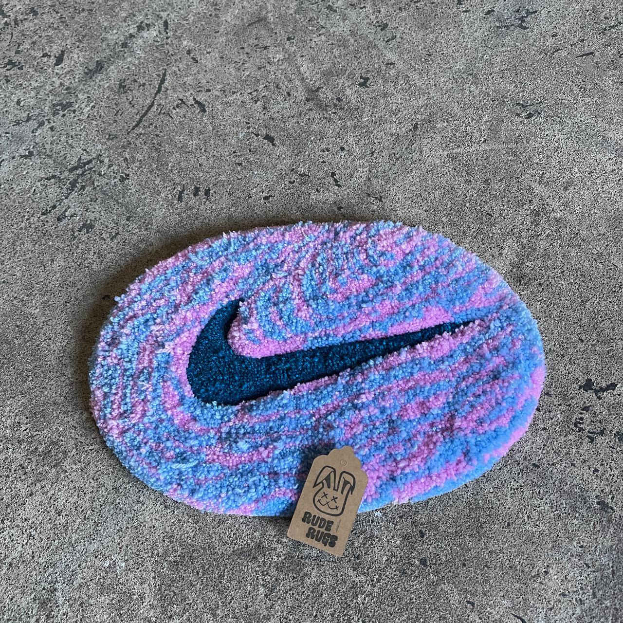 Multi Coloured Nike Swoosh Oval Tufted Rug, This...