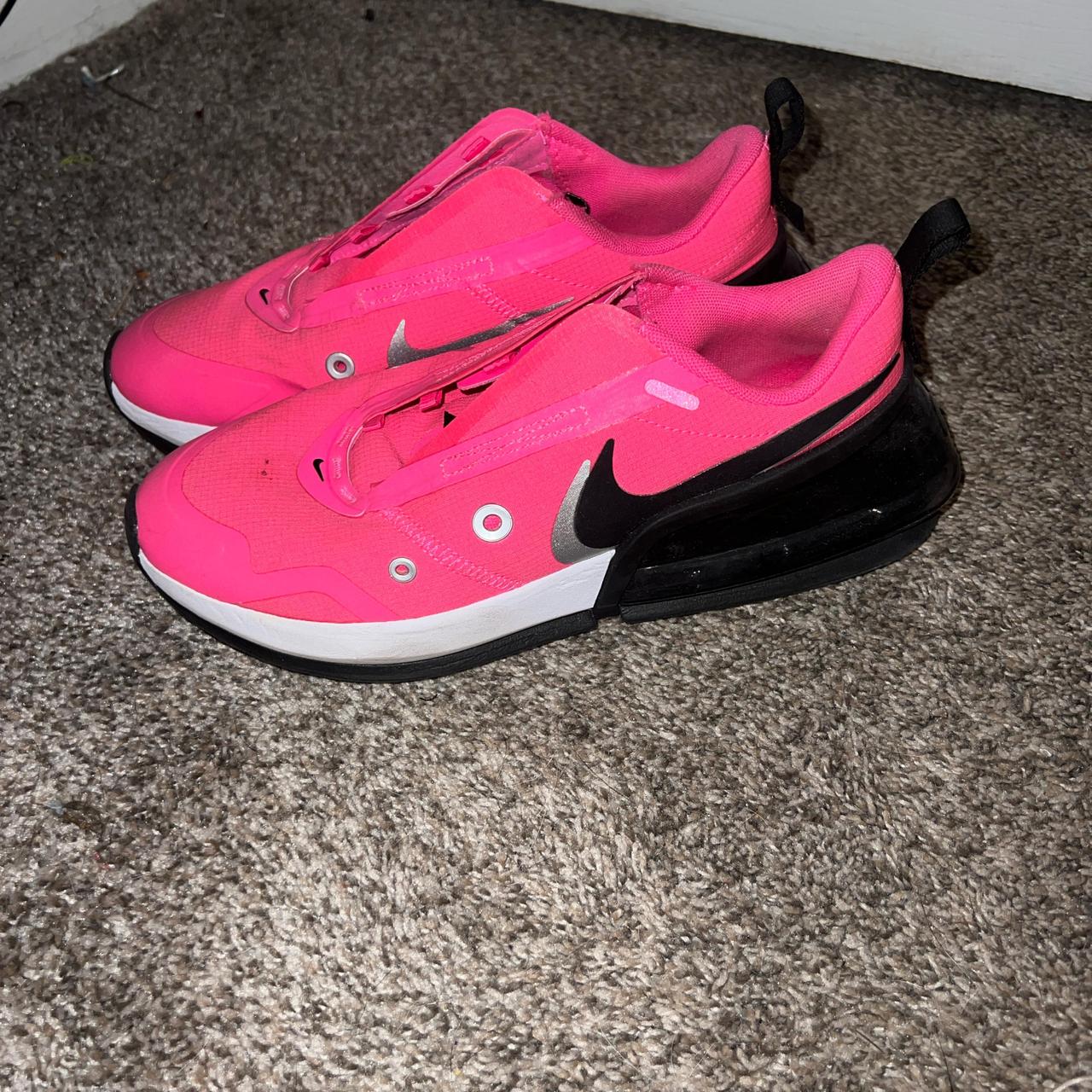 Hot pink and black nike shoes best sale