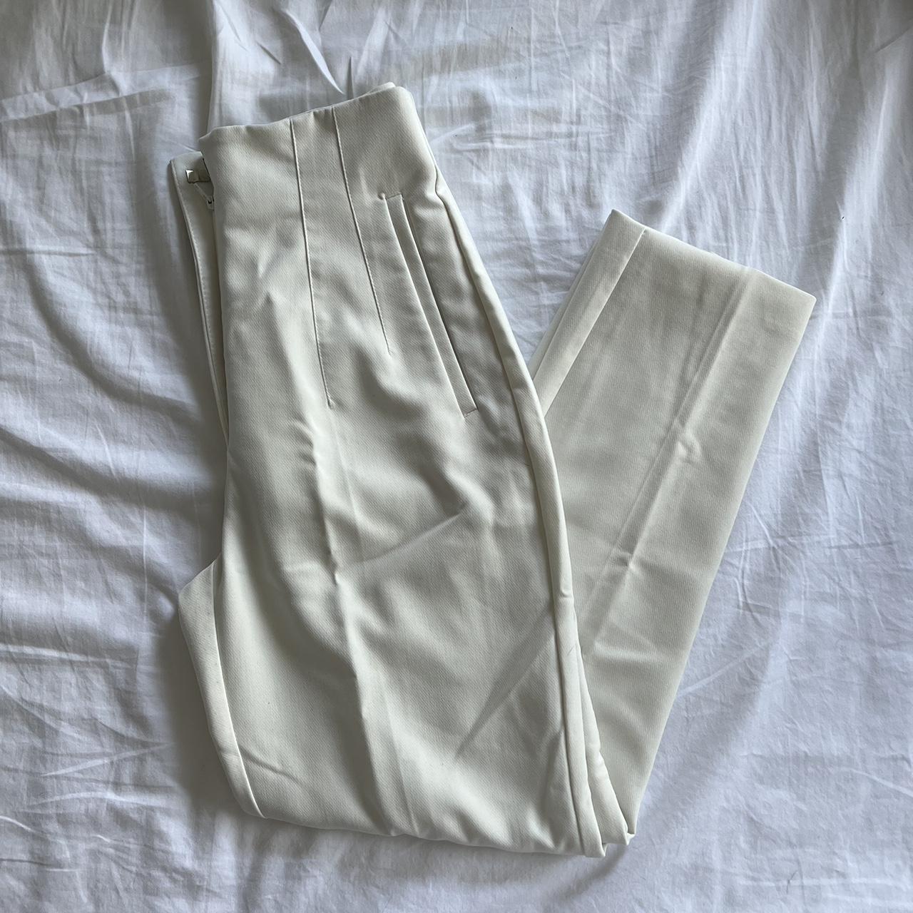 Zara Women's Cream Trousers Depop