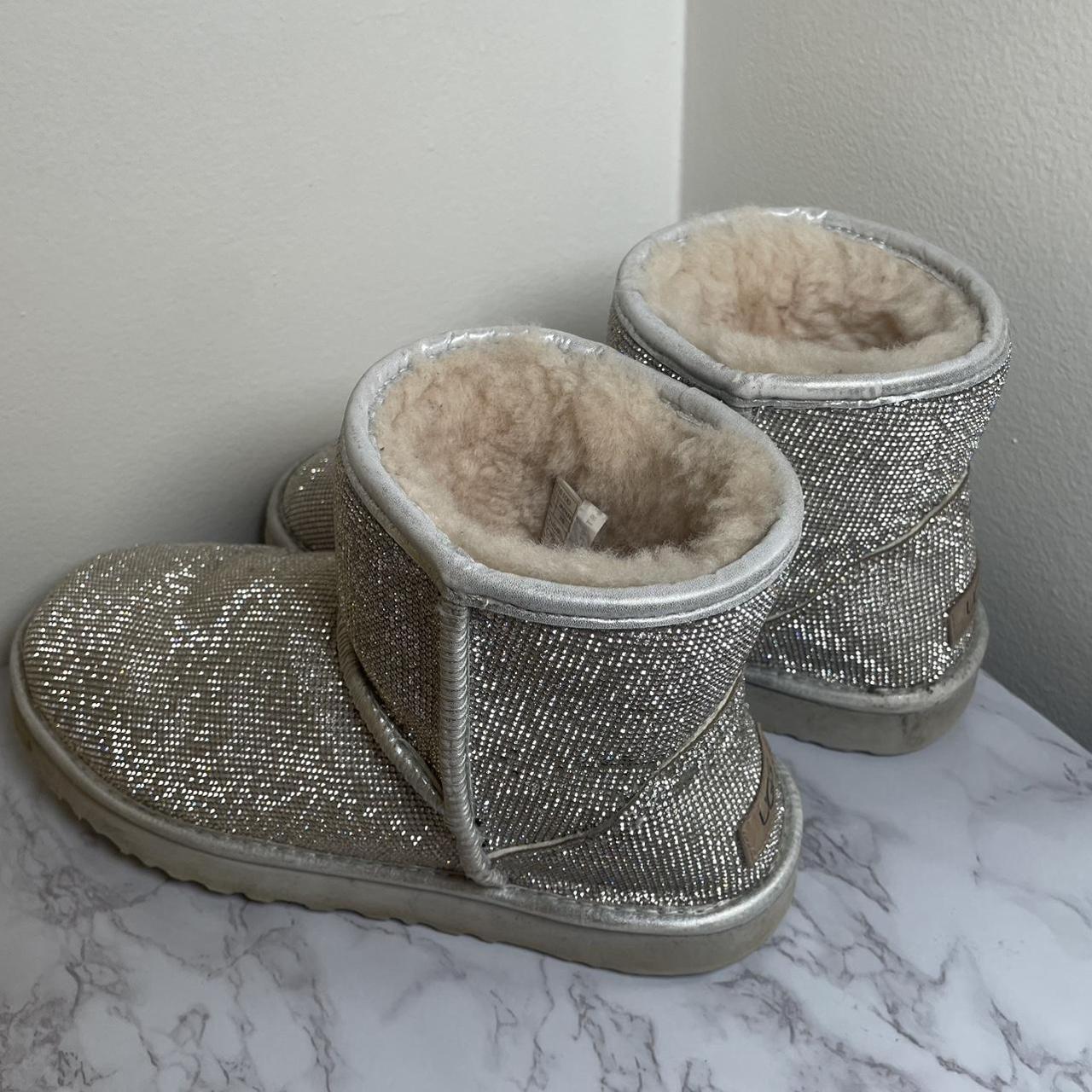 Silver 2025 glitter uggs