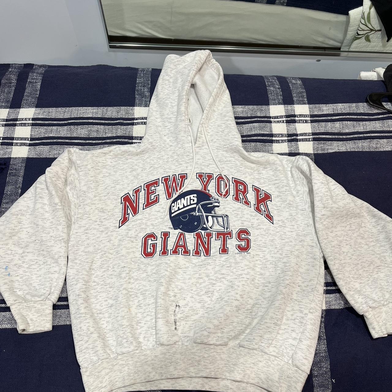 Vintage New York Giants Hoodie M No Flaws - Depop