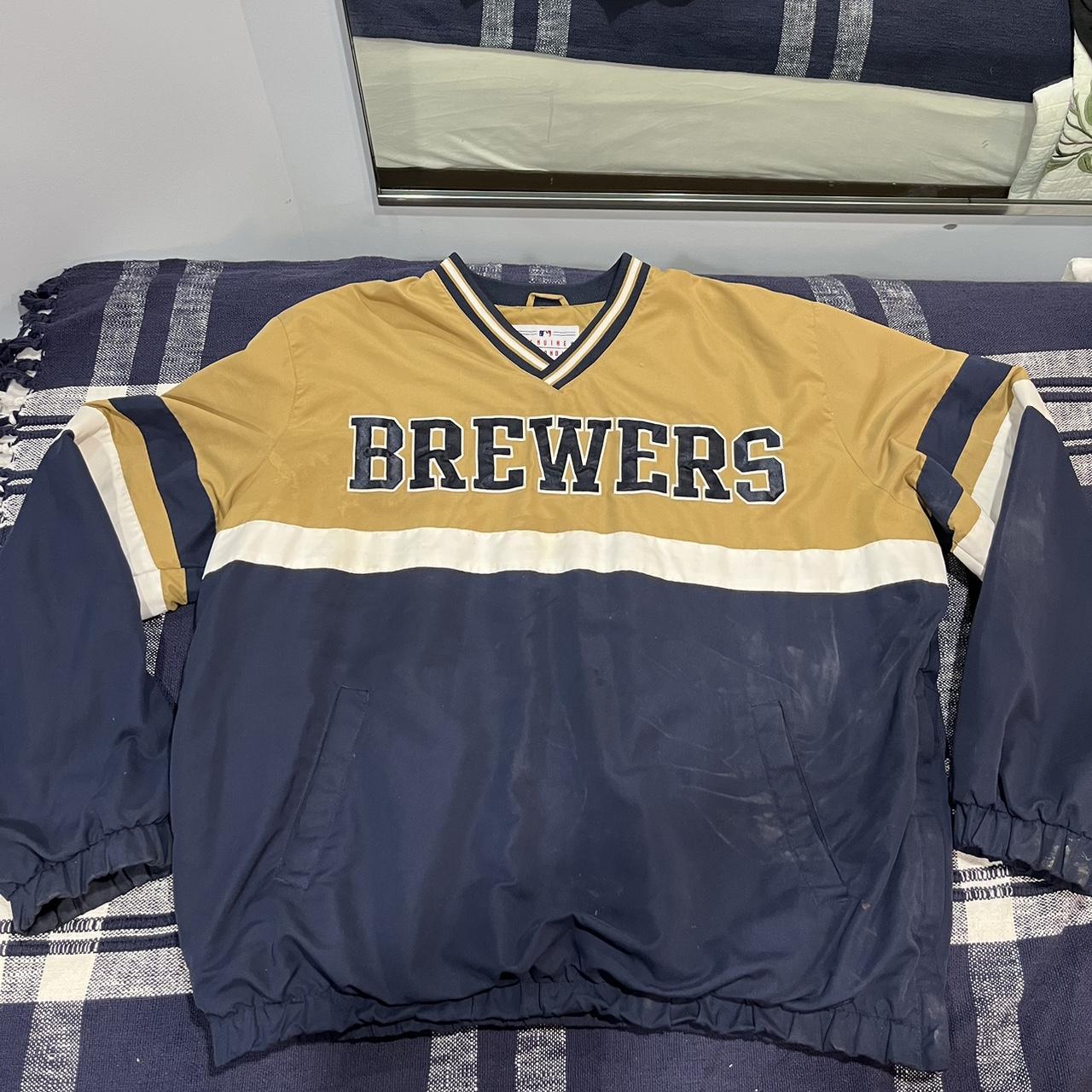 MLB Genuine Merchandise Blue Milwaukee Brewers... - Depop