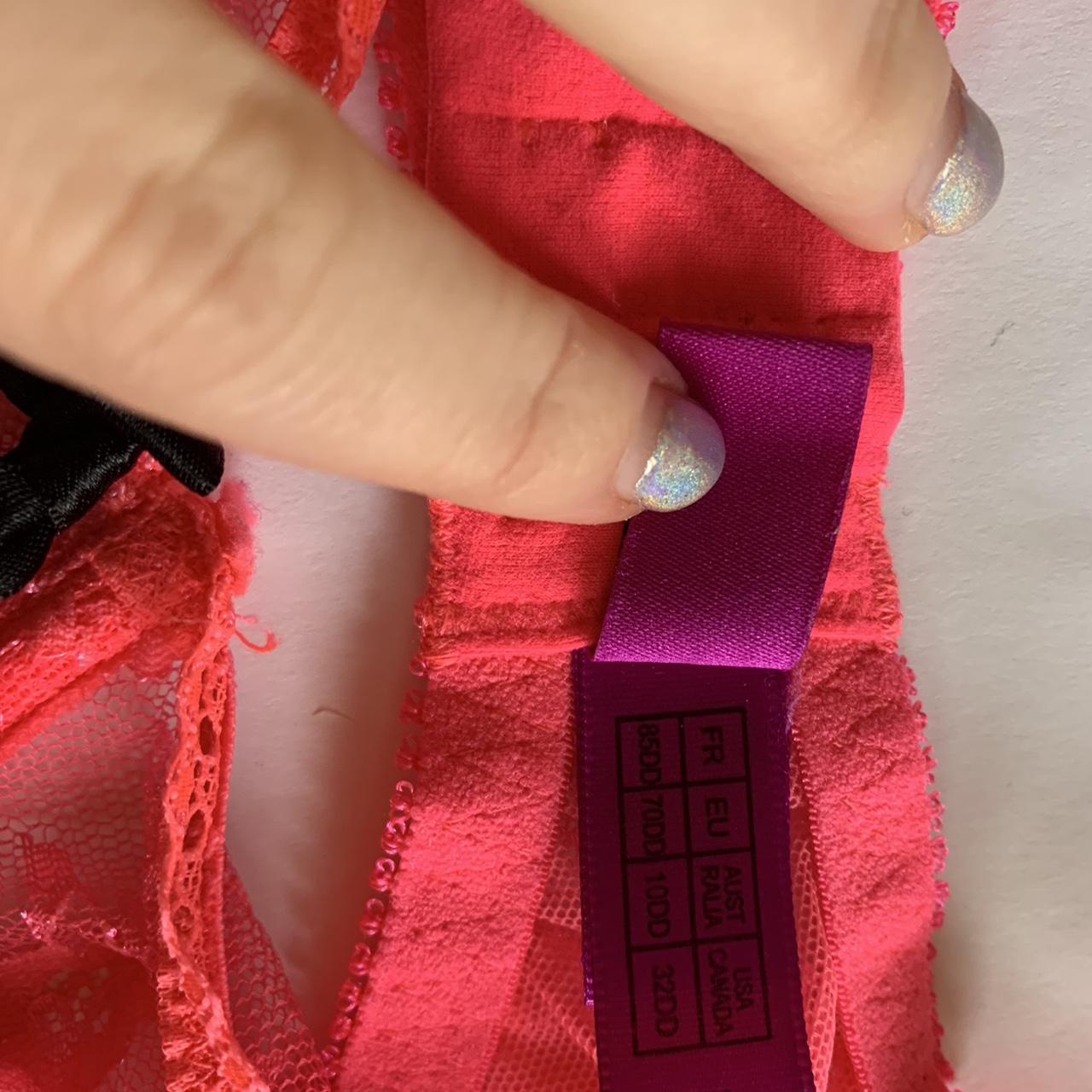 Agent Provocateur Hot Pink Lace Bra Side 32dd Depop 6645