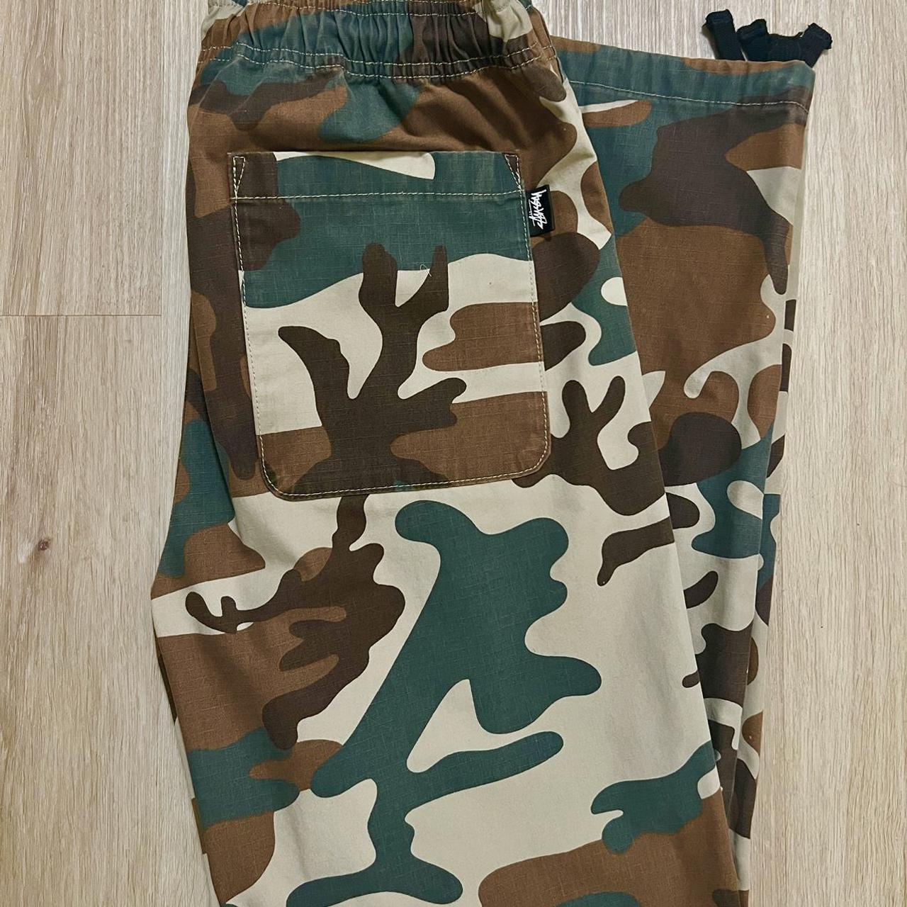 Lightly Used. Stussy Camo Pant. Size:Medium. - Depop