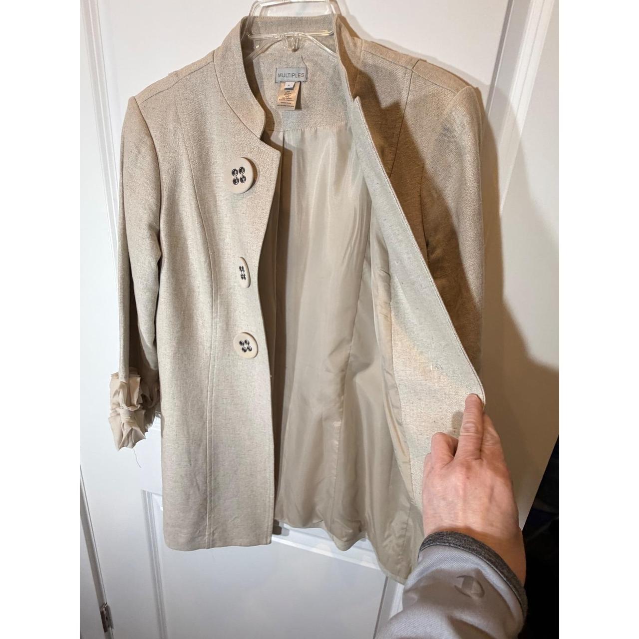Multiples Women's Lightweight Jacket - Tan/Cream … - image 5