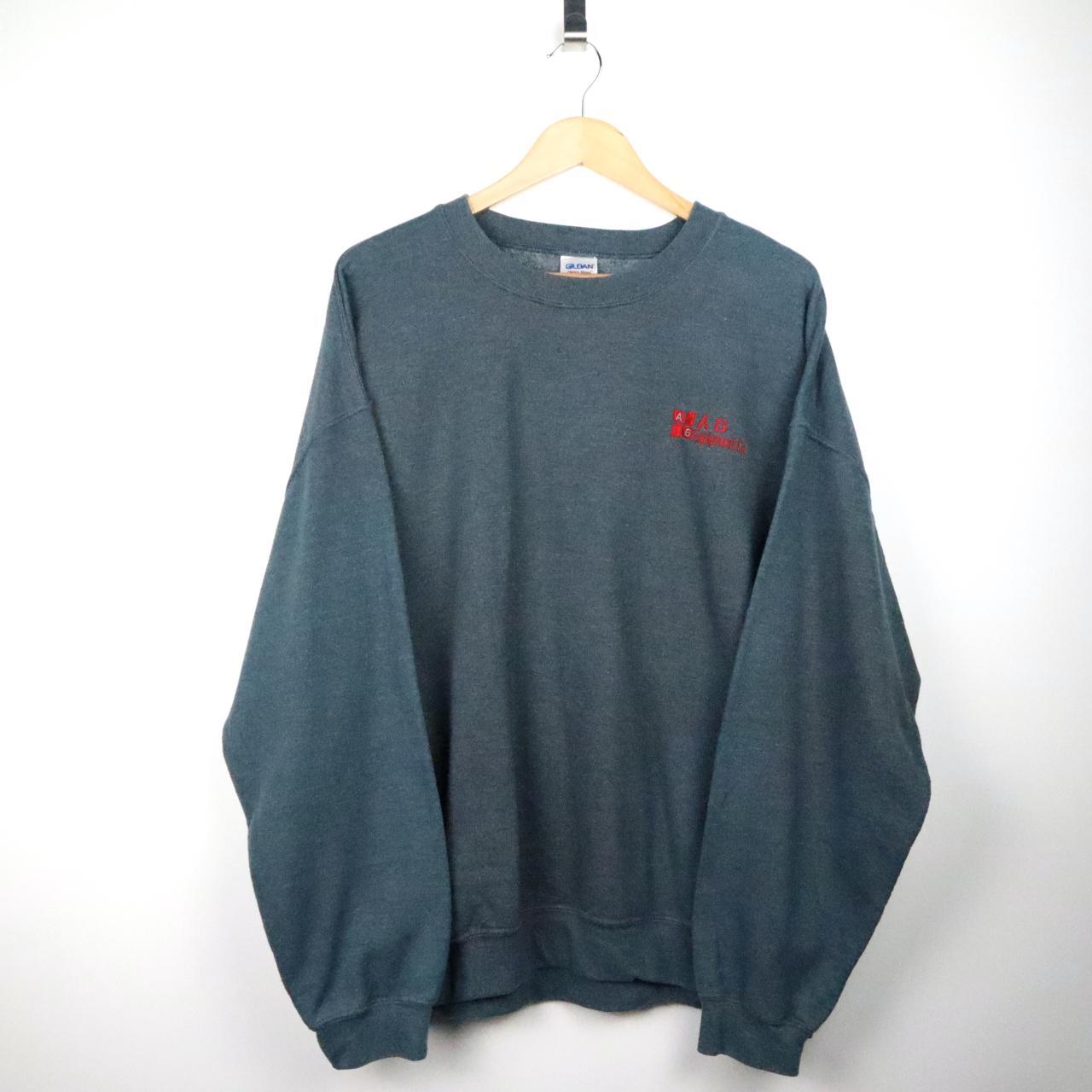 Gildan Men's Grey Sweatshirt | Depop